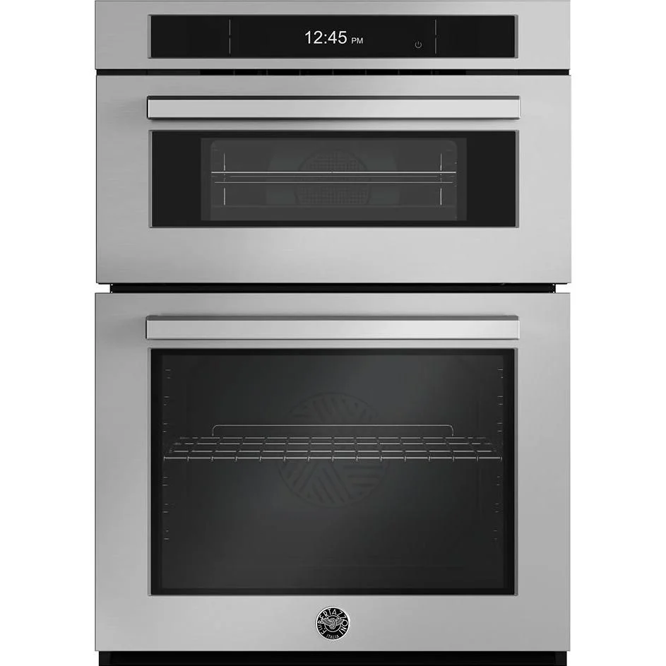 Bertazzoni Four mural encastré combinaison avec micro-ondes rapide de 30 pouces, 6,4 pi. cu. FPRO30COVTX