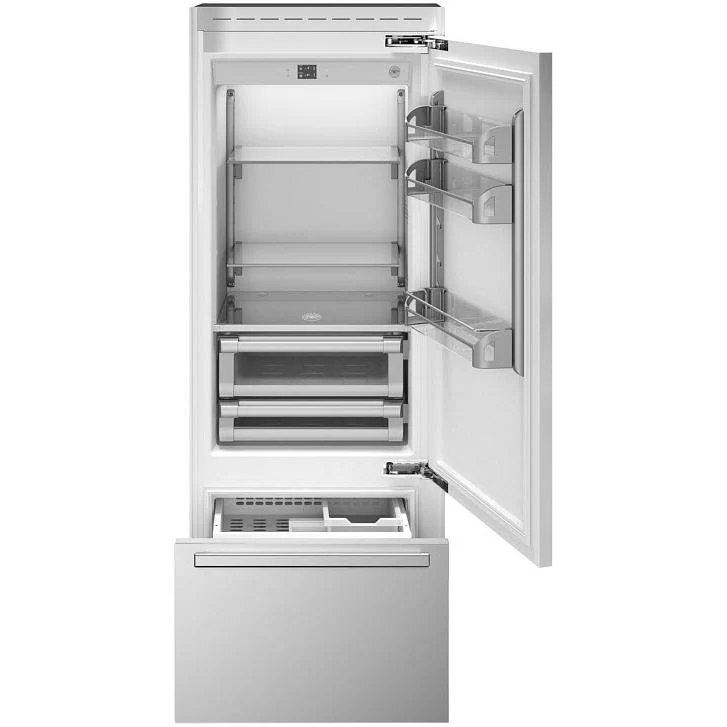 Bertazzoni Réfrigérateur à congélateur inférieur intégré de 30 pouces, 15,5 pi. cu. avec affichage numérique REF30BMBIXRT - Image 2