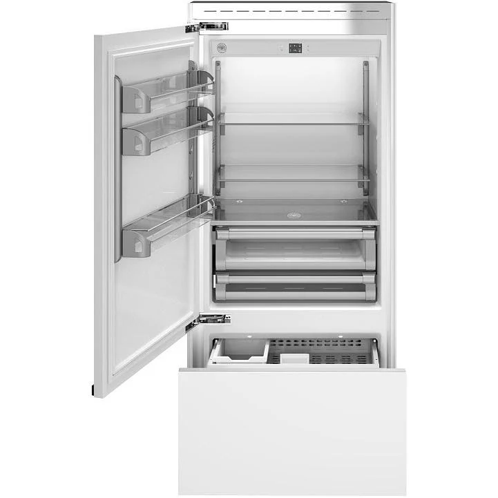 Bertazzoni Réfrigérateur à congélateur inférieur intégré de 36 pouces, 19,6 pi. cu. avec affichage numérique REF36BMBIXLT - Image 2
