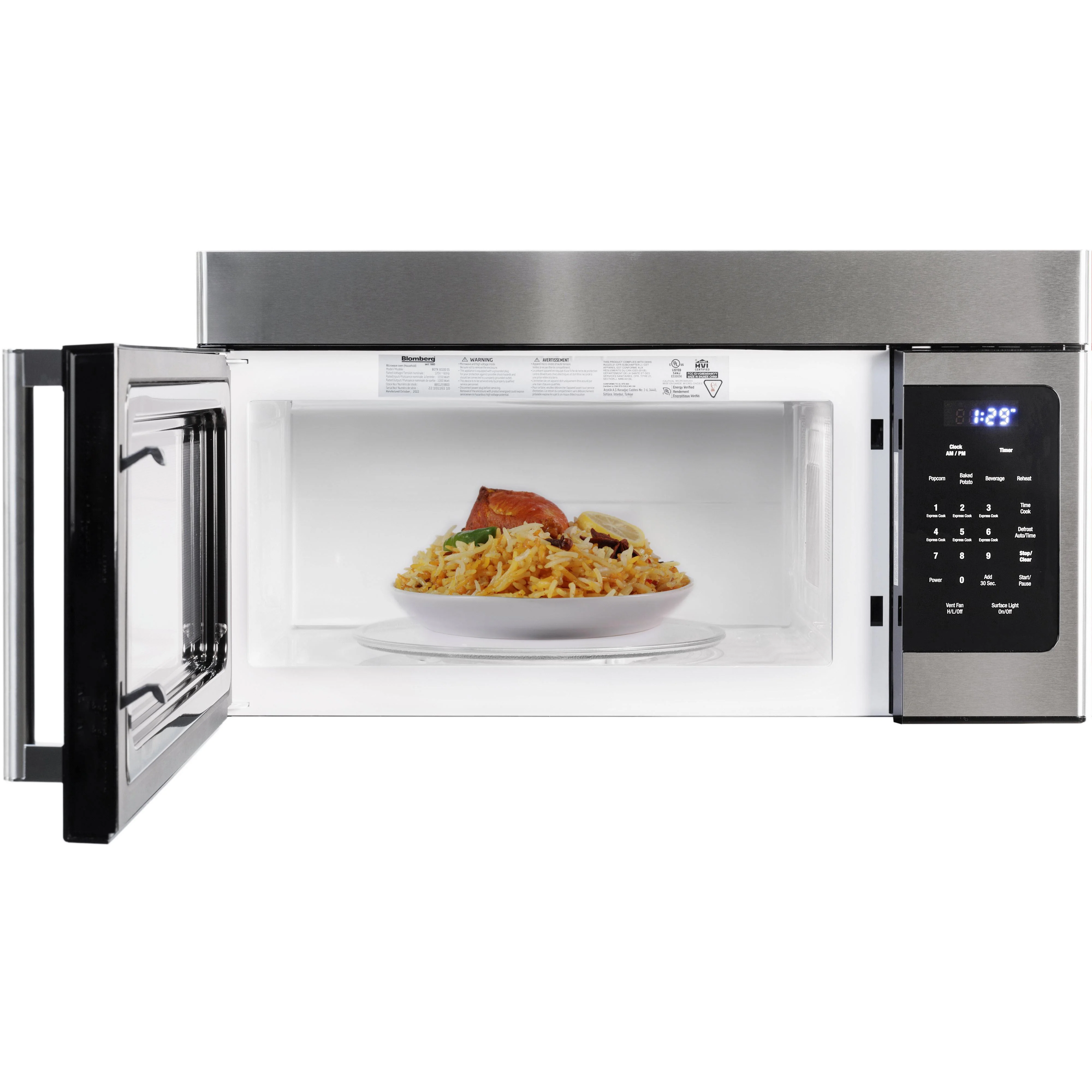 Blomberg Four à micro-ondes à hotte intégrée de 30 po, 1.6 pi cu BOTR30100SS - Image 3