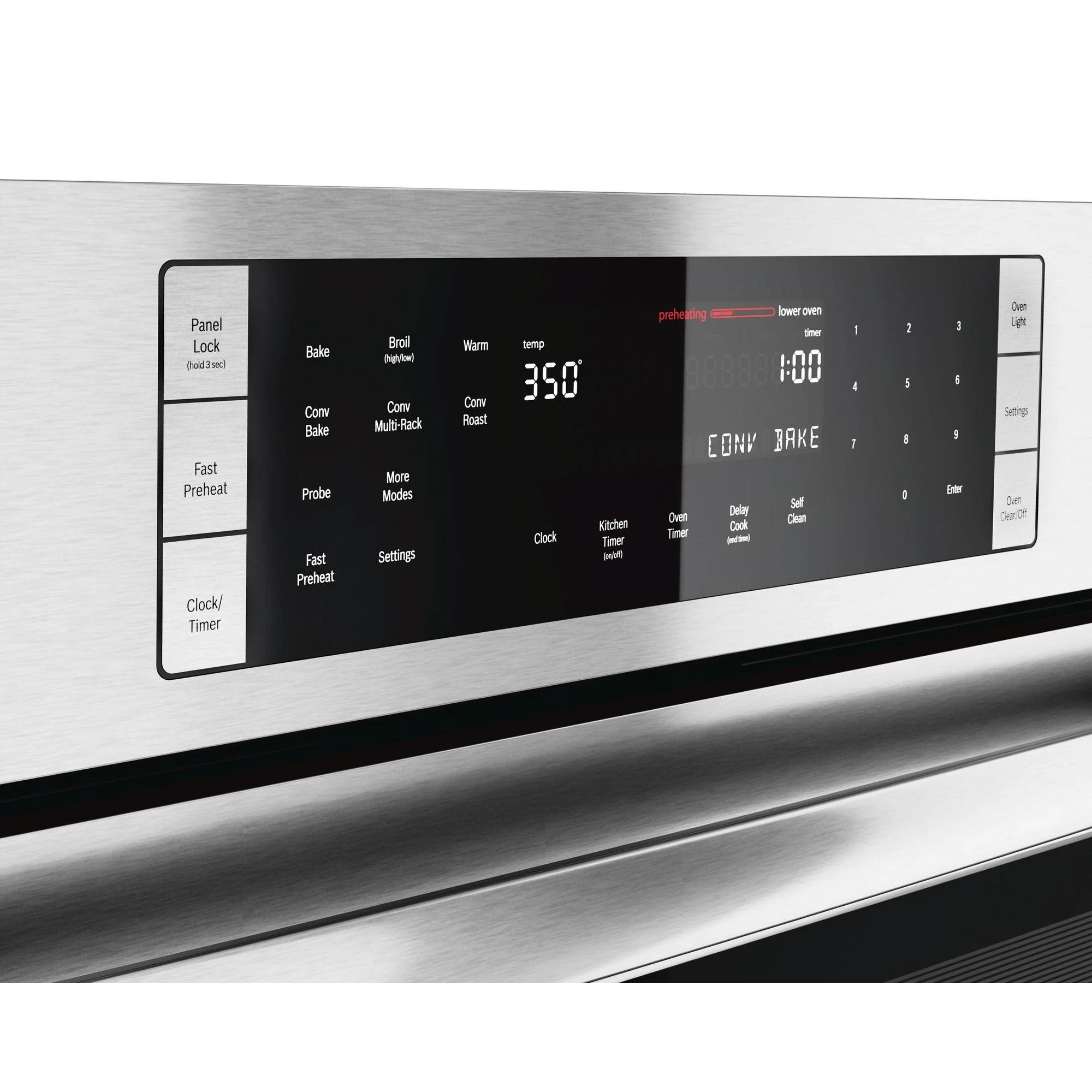 Bosch Four mural encastré double de 30 po, 9,2 pi cu avec convection HBL8651UC - Image 4