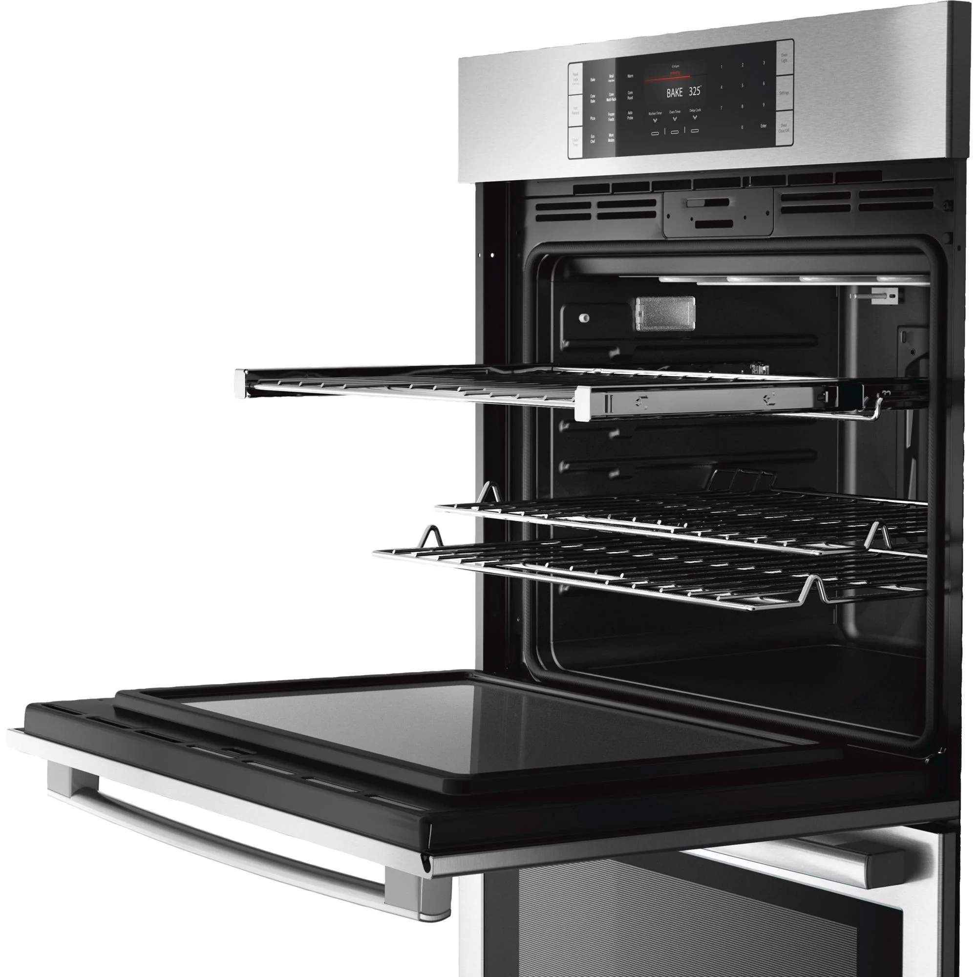 Bosch Four mural encastré double de 30 po, 9,2 pi cu avec convection HBLP651UC - Image 3