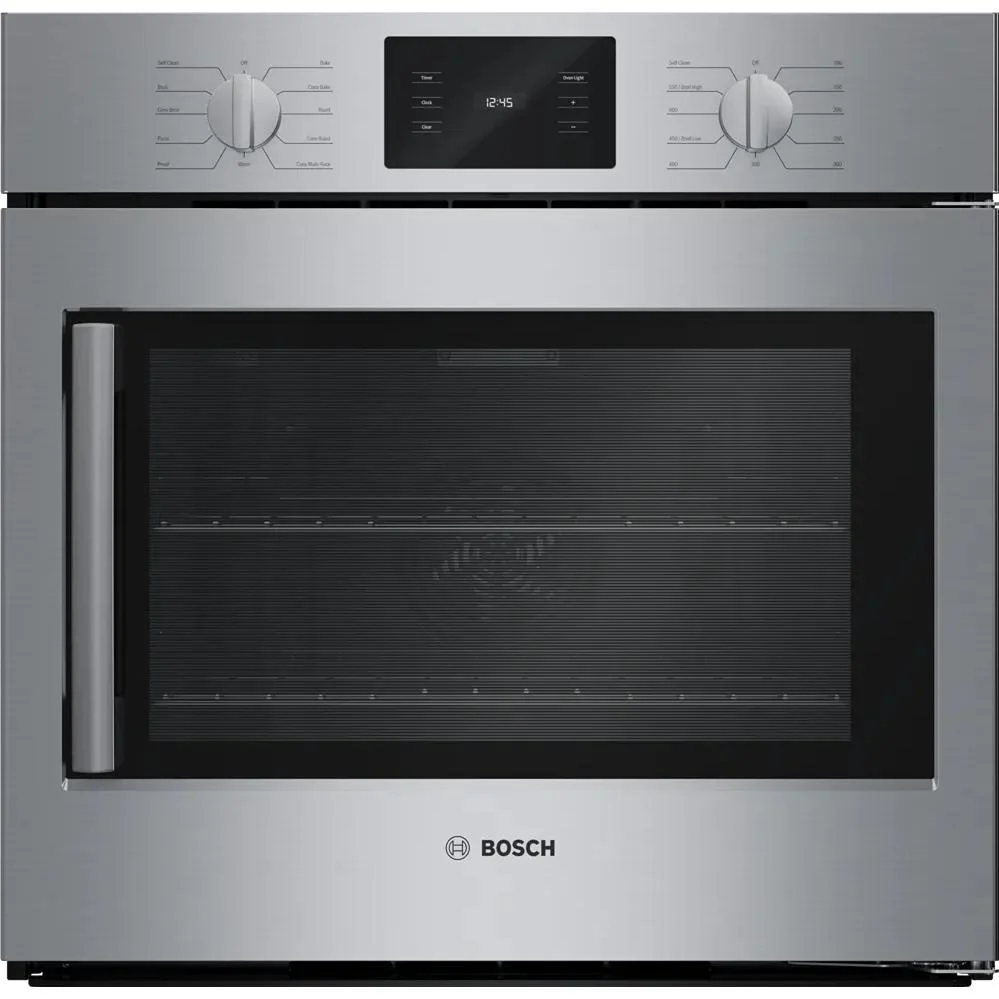 Bosch Four mural encastré simple de 30 pouces, 4,6 pi. cu. avec technologie convection - Porte ouverture à droite HBL5455RUC