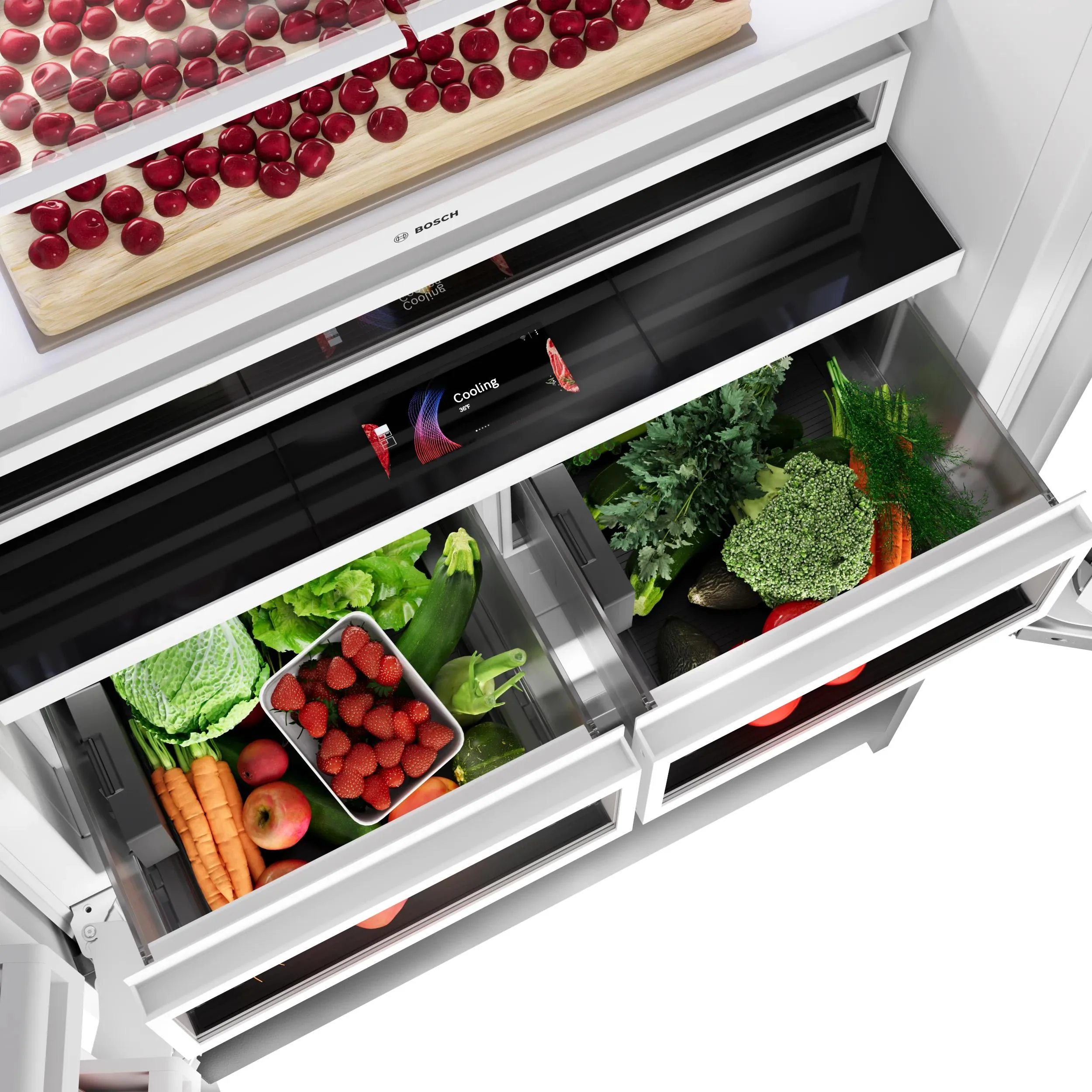 Bosch Réfrigérateur à congélateur inférieur intégré de 36 po., 20.1 pi.cu. avec connectivité Wi-Fi B36BT130NS - Image 18