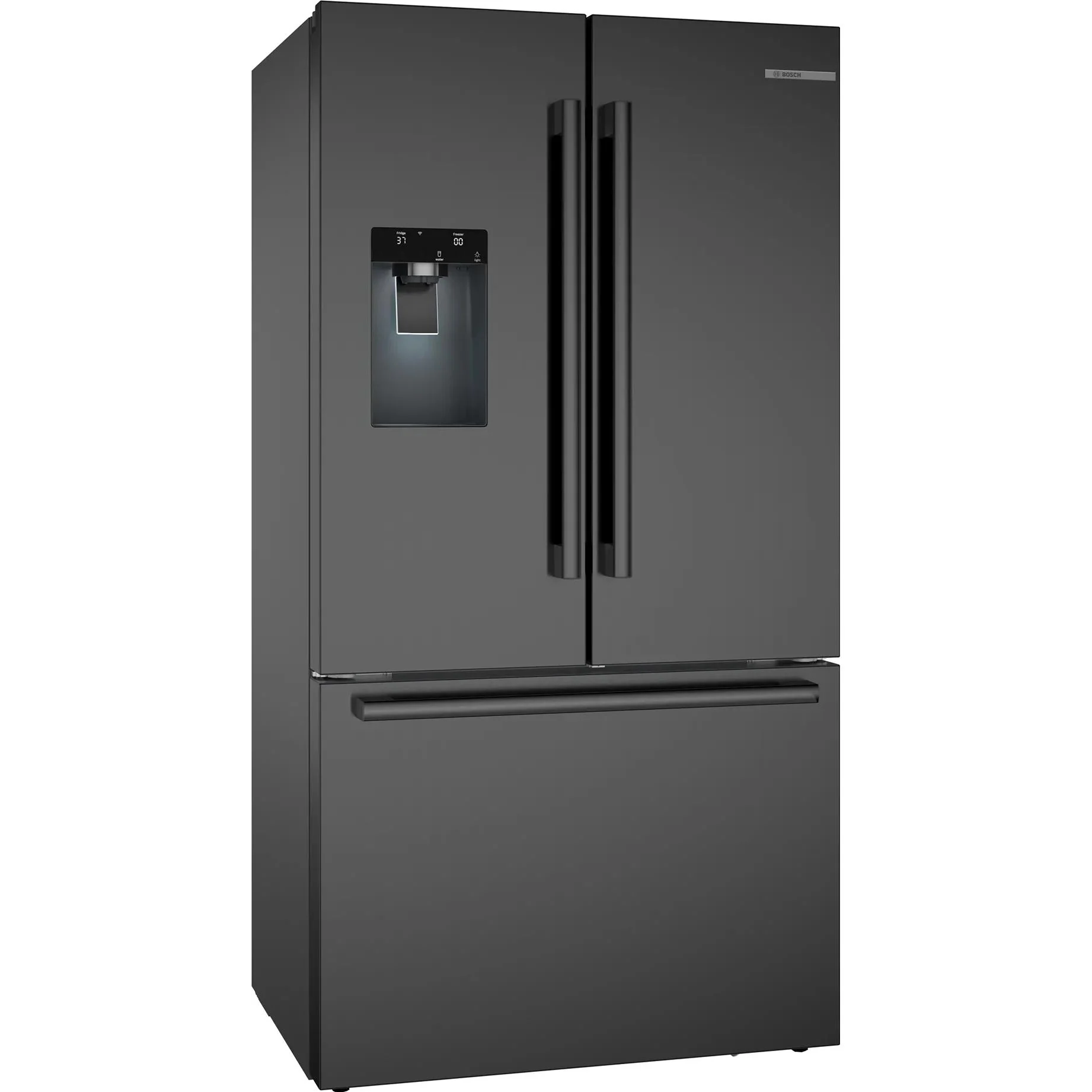 Bosch Réfrigérateur trois portes avec porte à deux battants à profondeur de comptoir de 36 pouces, 21,6 pi. cu. avec distributeur d'eau et de glaçons B36CD52SNB - Image 4