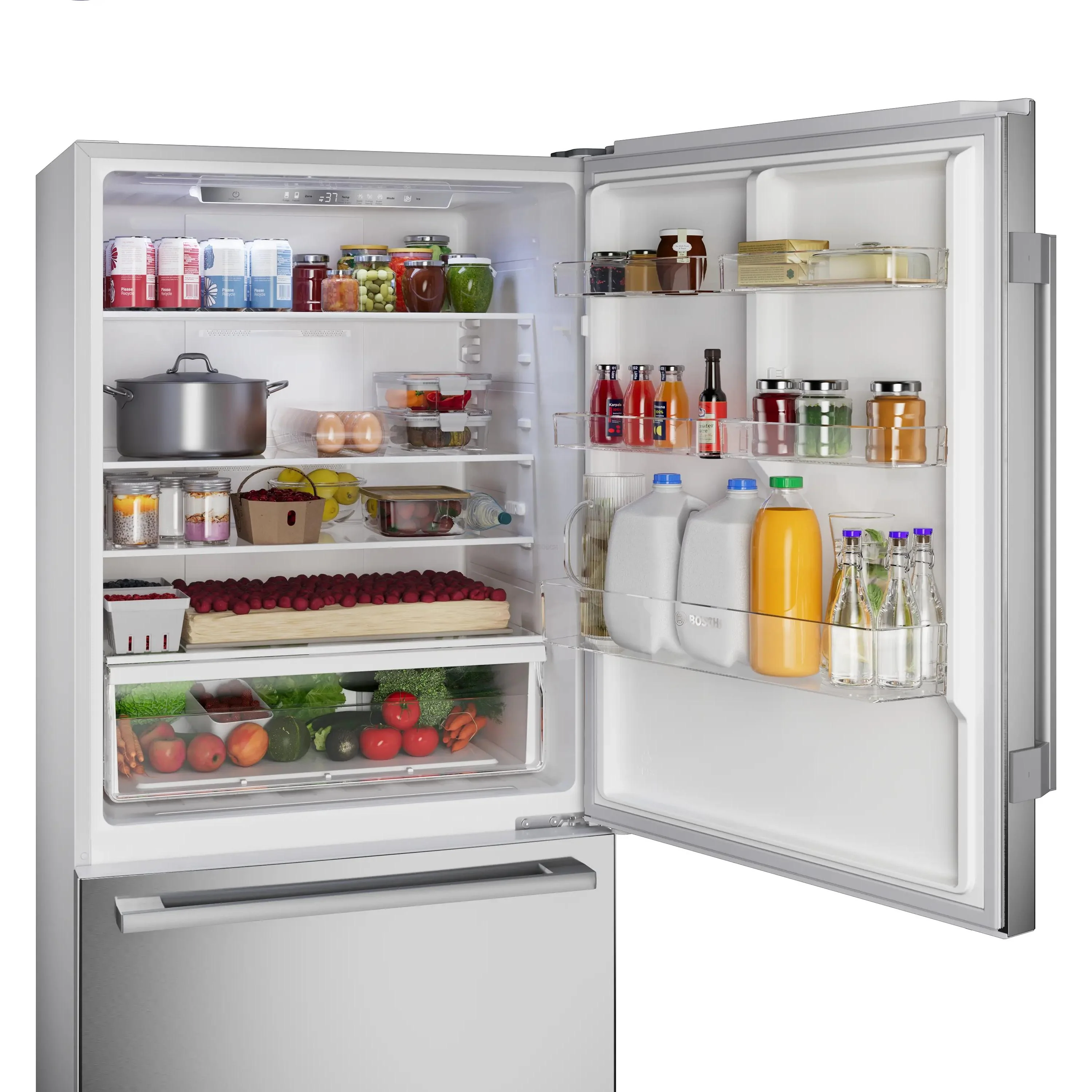 Bosch Réfrigérateur congélateur inférieur B33CM10SNS - Image 5