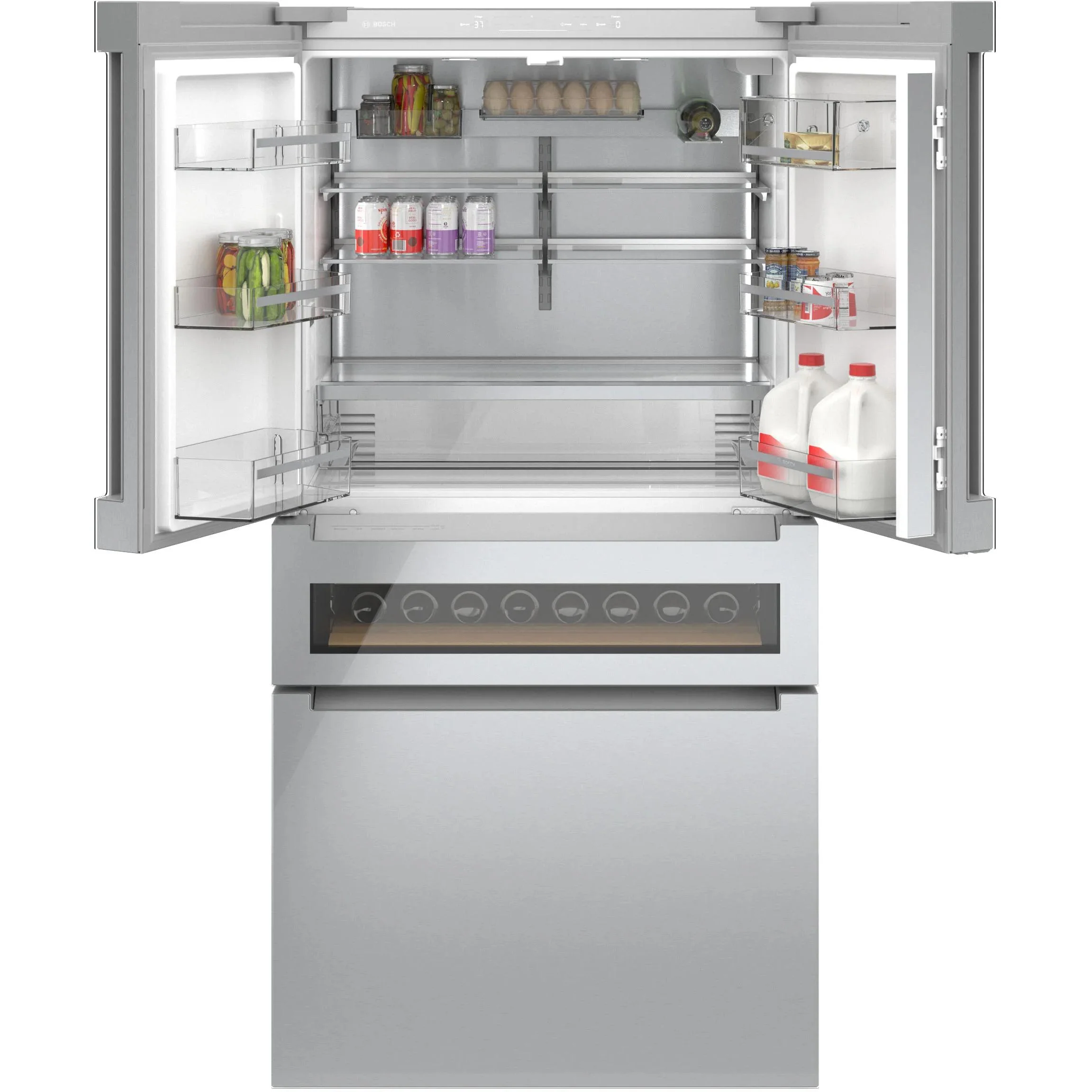 Bosch Réfrigérateur quatre portes avec porte à deux battants à profondeur de comptoir de 36 po., 20,5 pi.cu. avec FlexBar™ - Image 3