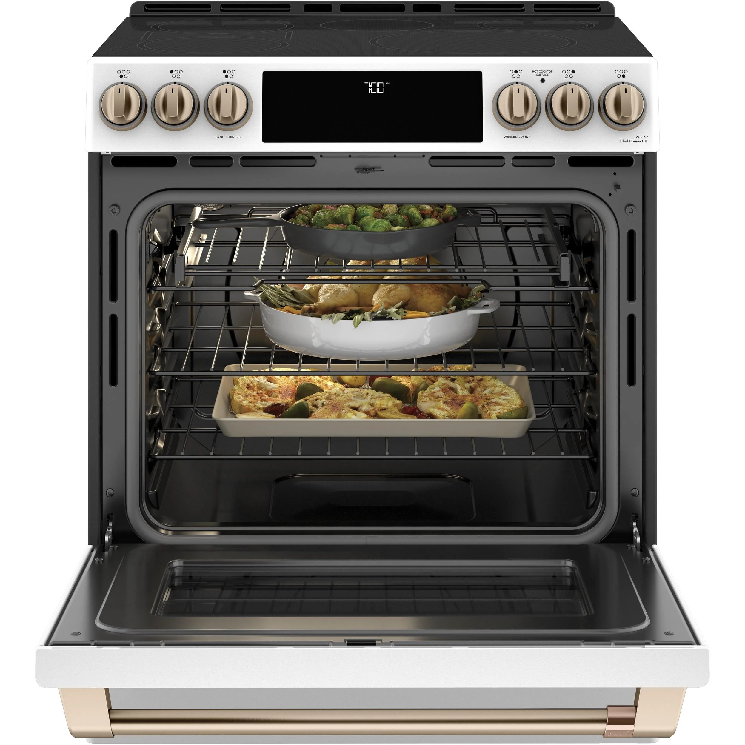 Café Cuisinière encastrable électrique de 30 po avec tiroir chauffant CCES700P4MW2 - Image 5