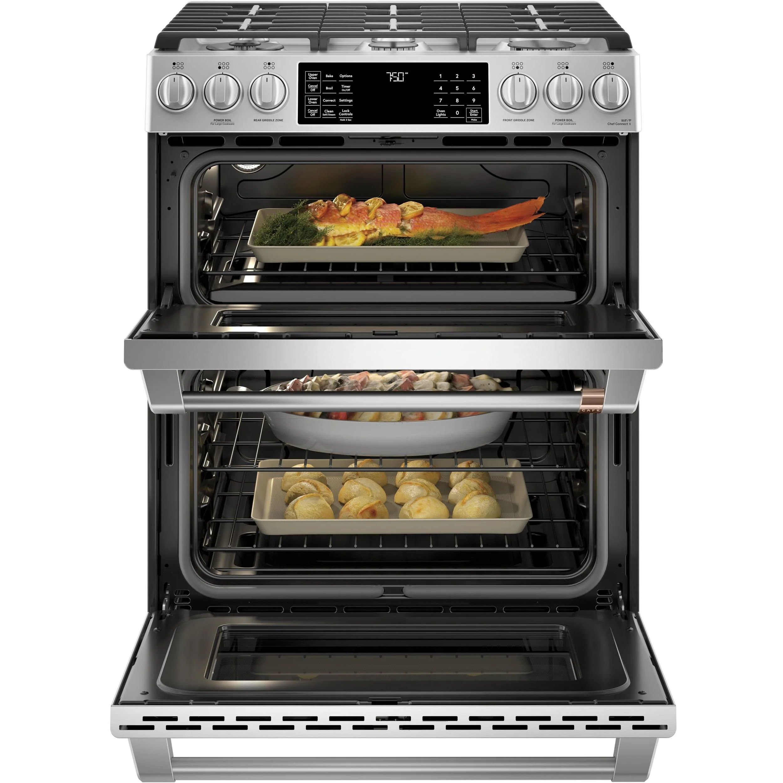 Café Cuisinière intégrée à gaz de 30 po avec technologie convection CCGS750P2MS1 - Image 4