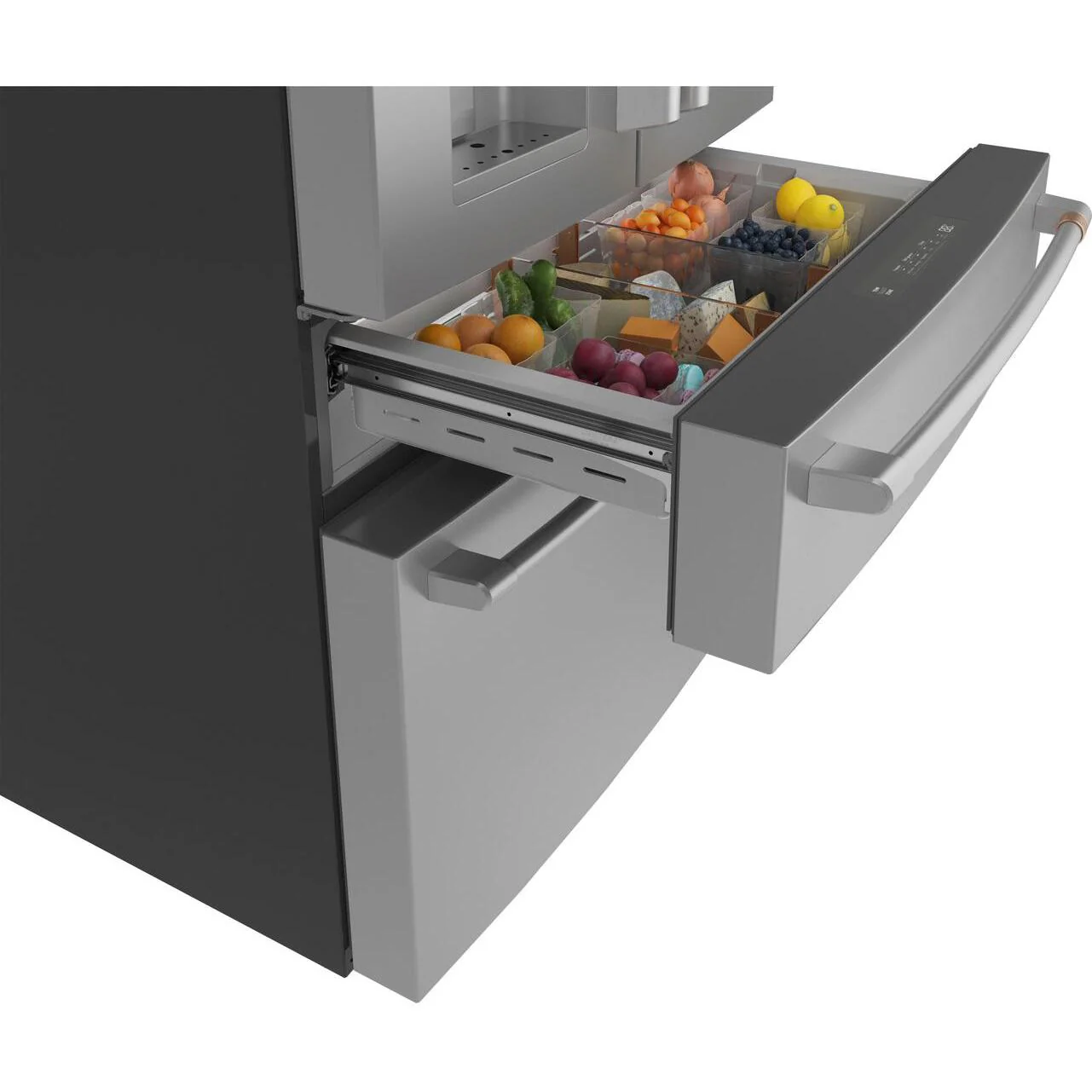 Café Réfrigérateur quatre portes avec porte à deux battants amovible à profondeur de comptoir de 36 po., 22.3 pi.cu. avec Wi-Fi CXE22DP2PS1 - Image 8