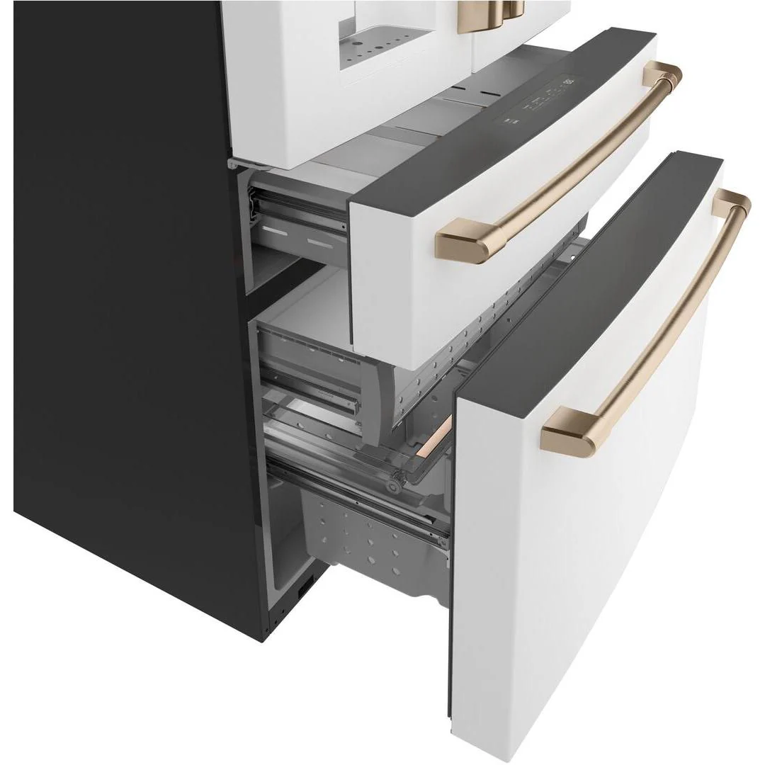 Café Réfrigérateur quatre portes avec porte à deux battants amovible à profondeur de comptoir de 36 po., 22.3 pi.cu. avec Wi-Fi CXE22DP4PW2 - Image 9