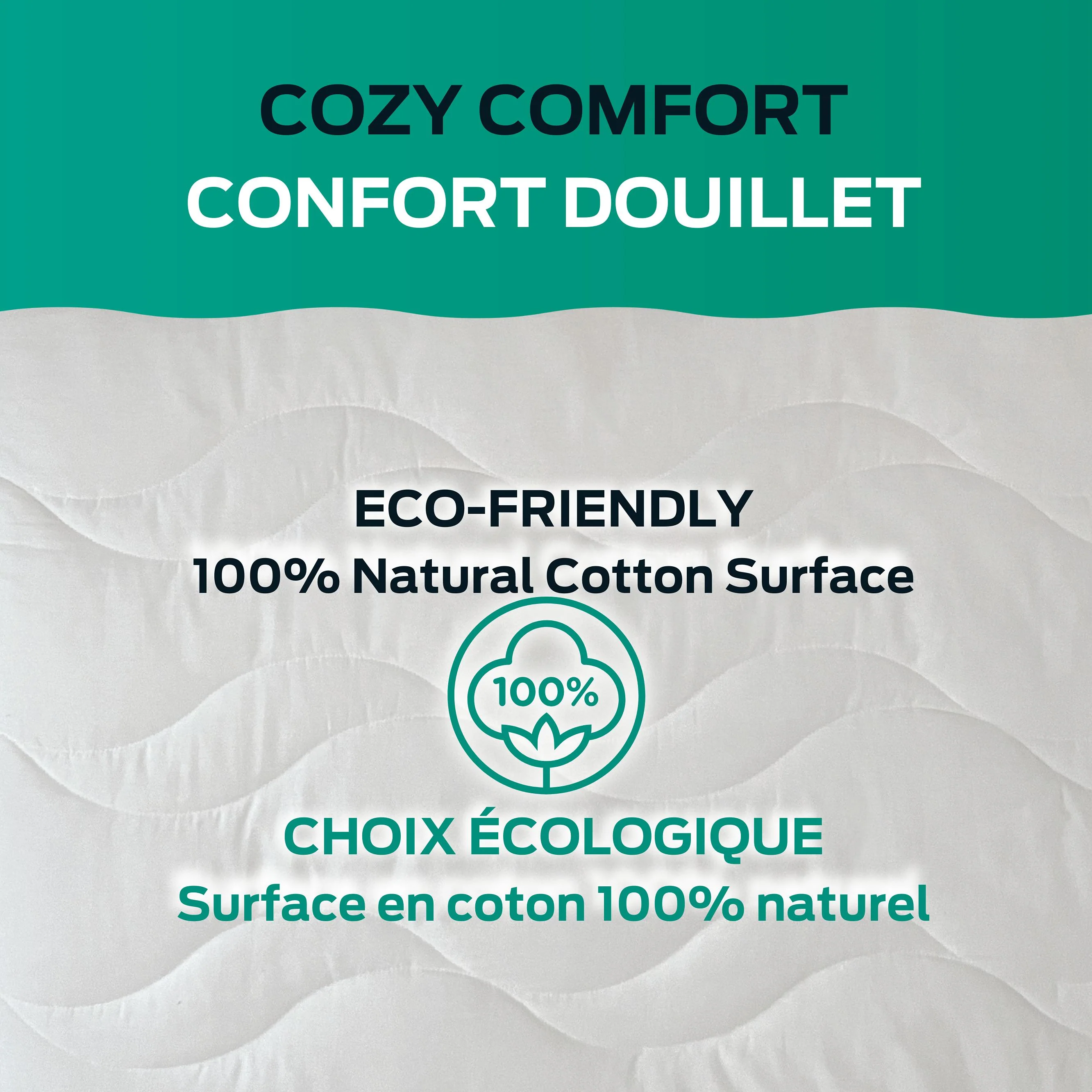Comerco Protection pour matelas Double Protège-matelas Purelux - 100% imperméable (Double) - Image 5