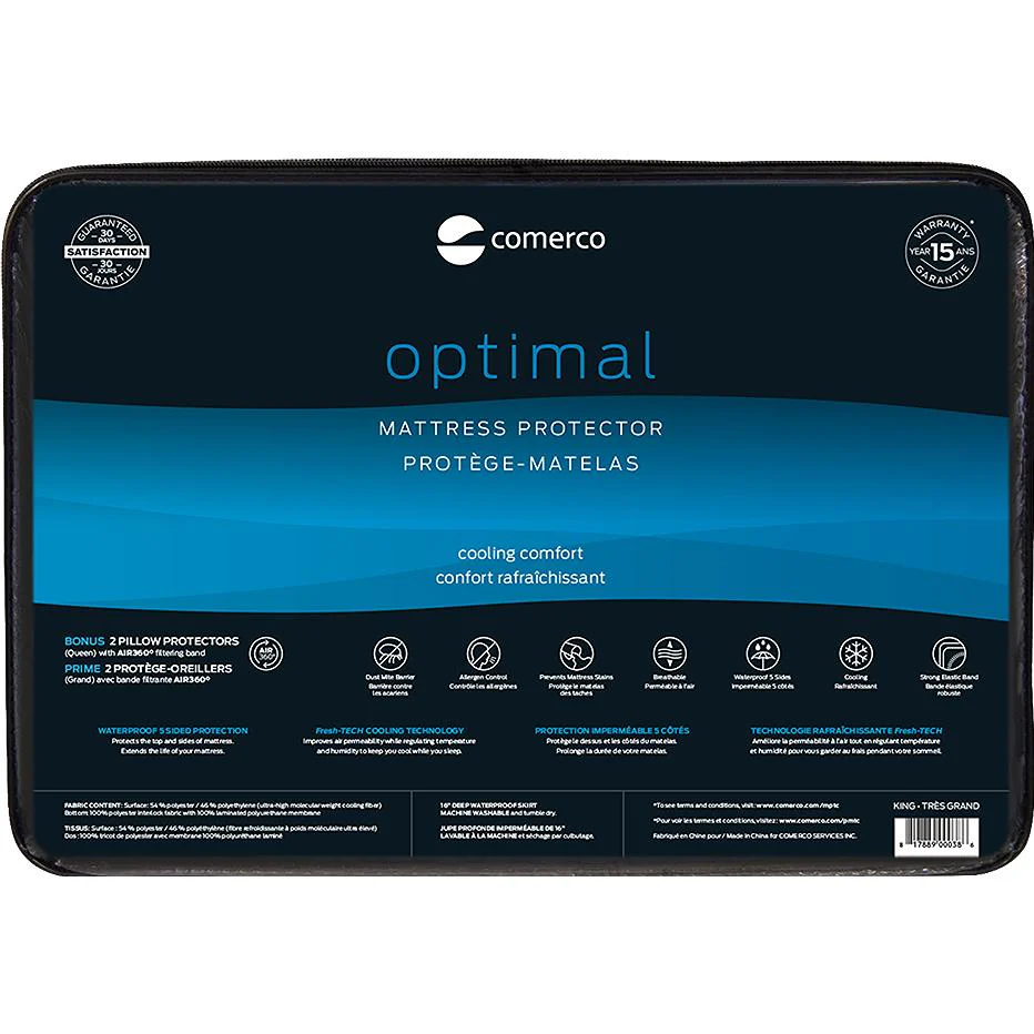 Comerco Protection pour matelas Très Grand Protège-matelas Optimal - 100% imperméable 5 côtés (Très grand)