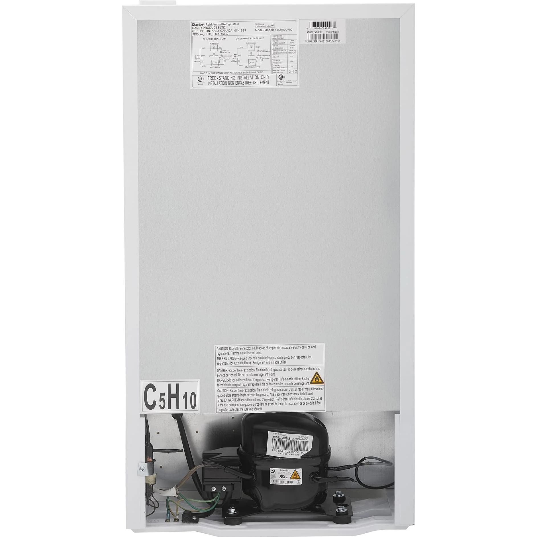 Danby Réfrigérateur compact de 18 po, 3.2 pi cu DCR032A2WDD - Image 6