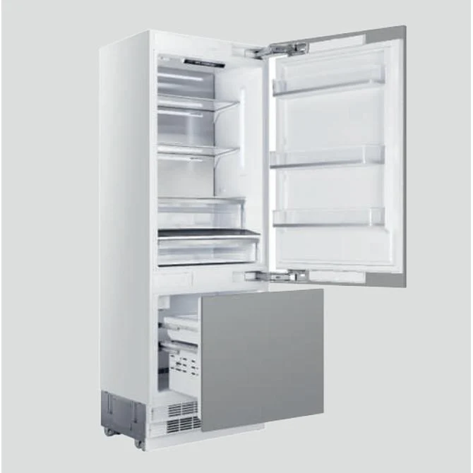Elica Réfrigérateur à congélateur inférieur intégré de 30 pouces, 16 pi. cu.  avec machine à glaçons interne - Charnière à droite ER30SRB161PR-R - Image 2