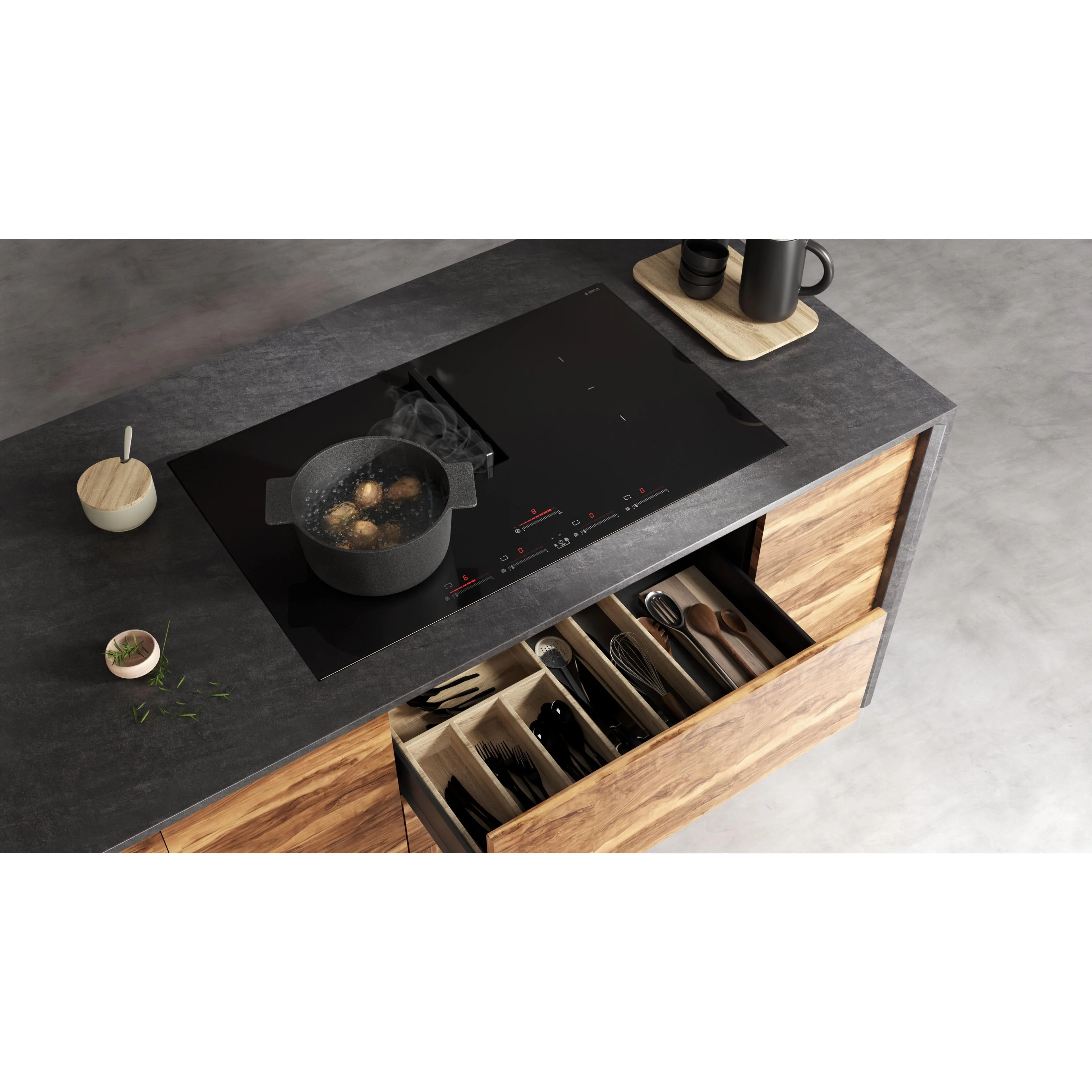 Elica Table de cuisson induction encastrée de 36 pouces avec système d'extraction 2 en 1 ENF436BL - Image 3