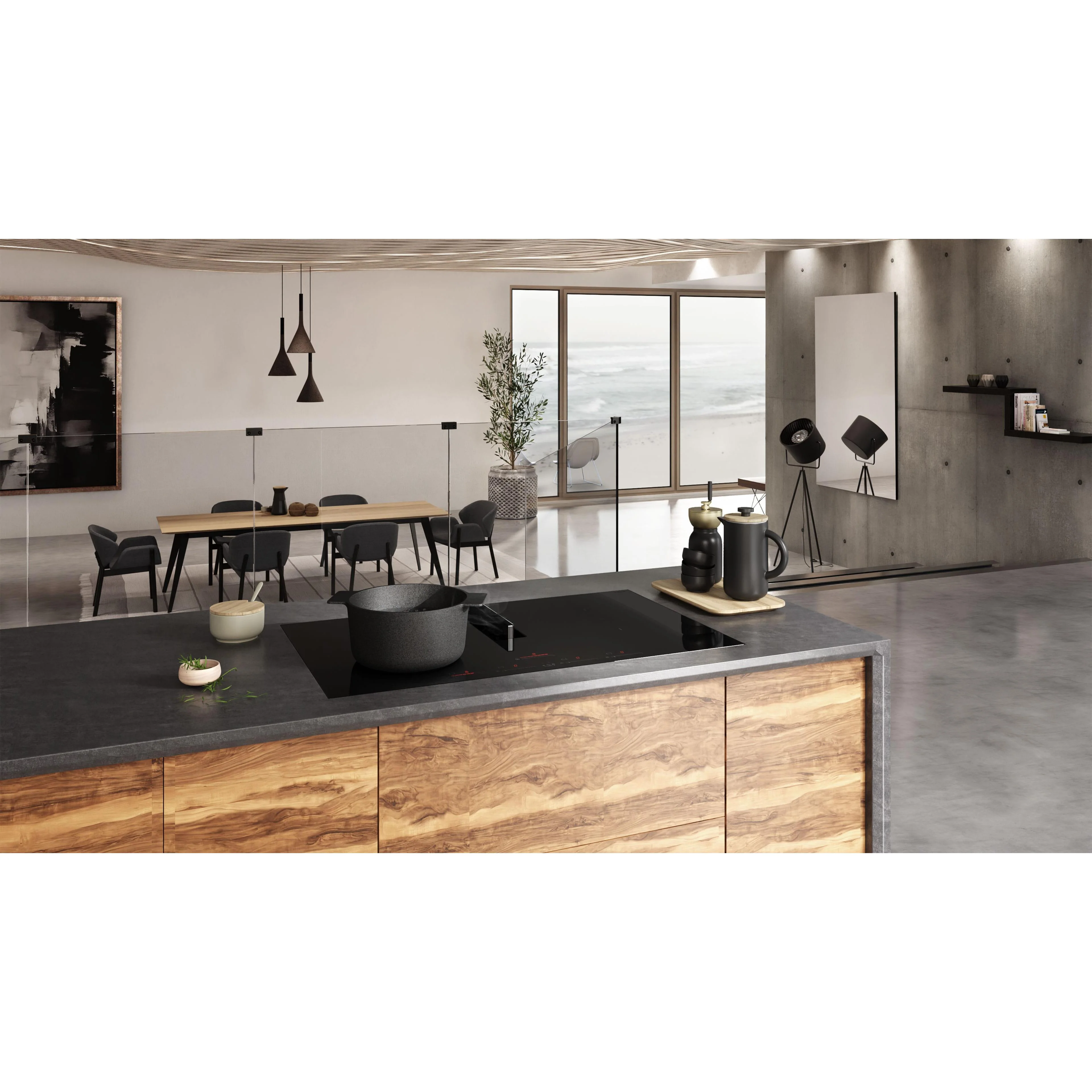 Elica Table de cuisson induction encastrée de 36 pouces avec système d'extraction 2 en 1 ENF436BL - Image 5