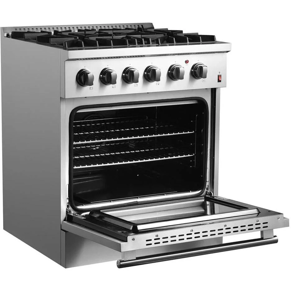 Forno Cuisinière autoportante à bi-énergie de 30 pouces avec technologie convection européenne véritable FFSGS6197-30 - Image 2