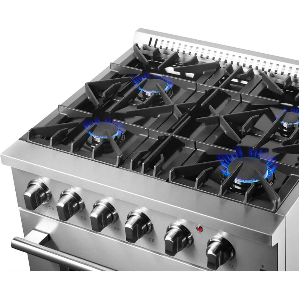 Forno Cuisinière autoportante à bi-énergie de 30 pouces avec technologie convection européenne véritable FFSGS6197-30 - Image 4
