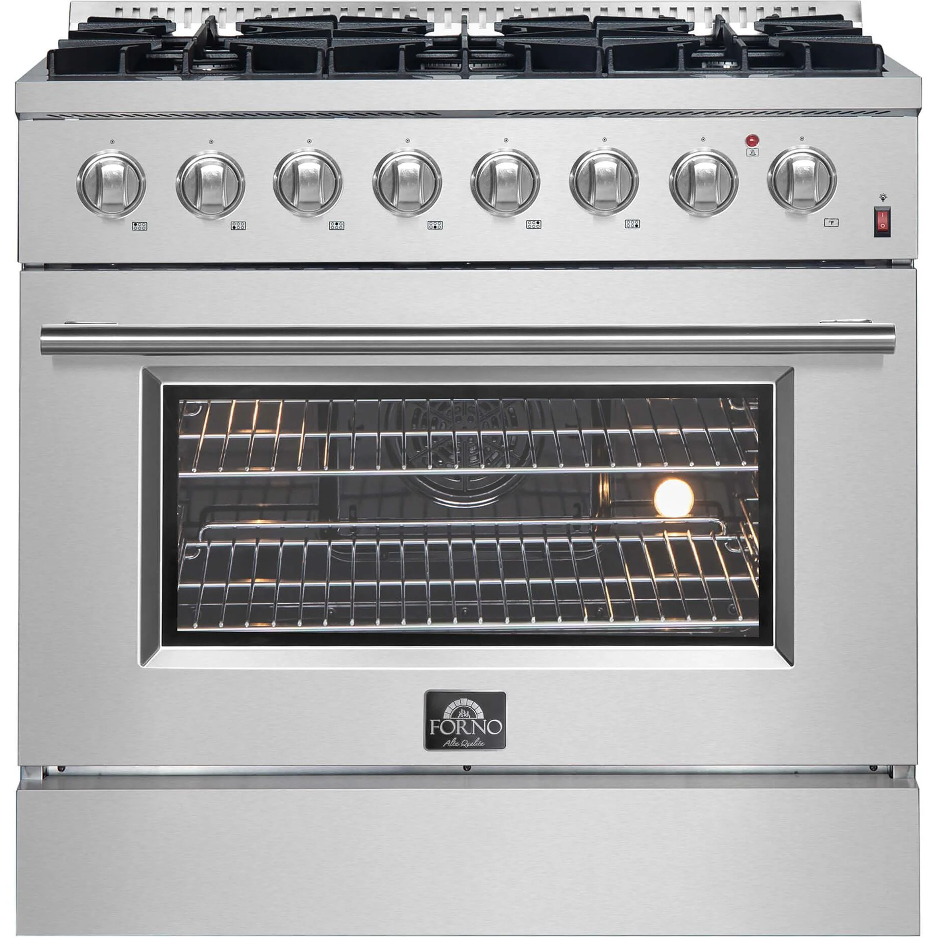 Forno Cuisinière autoportante à bi-énergie de 36 pouces avec technologie convection européenne véritable FFSGS6197-36
