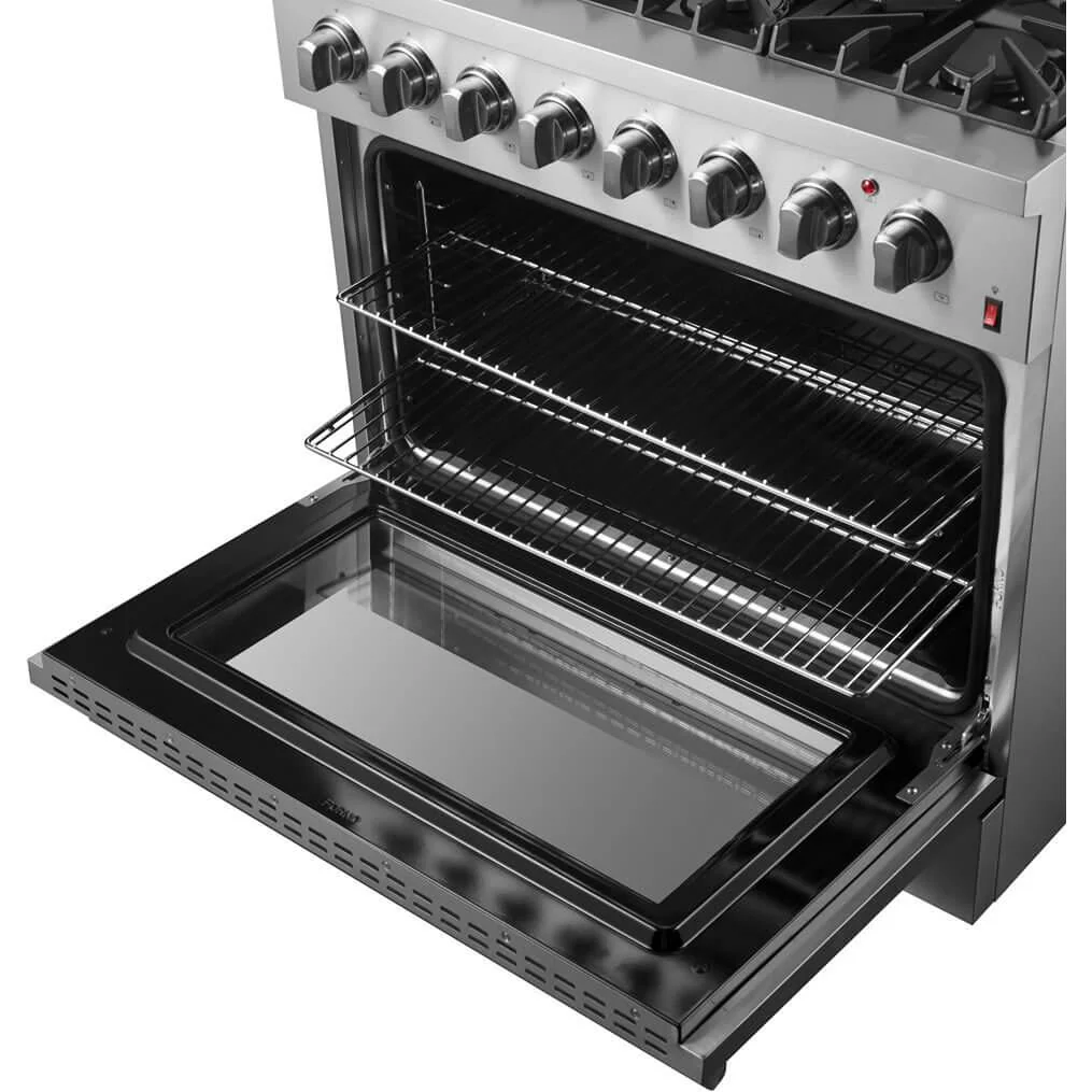 Forno Cuisinière autoportante à bi-énergie de 36 pouces avec technologie convection européenne véritable FFSGS6197-36 - Image 11