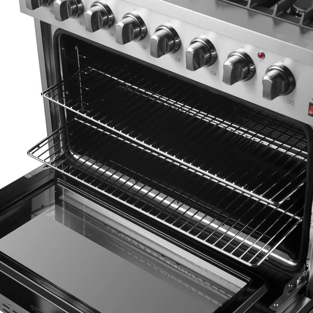 Forno Cuisinière autoportante à bi-énergie de 36 pouces avec technologie convection européenne véritable FFSGS6197-36 - Image 4