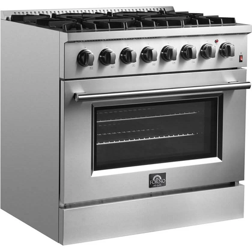 Forno Cuisinière autoportante à bi-énergie de 36 pouces avec technologie convection européenne véritable FFSGS6197-36 - Image 9