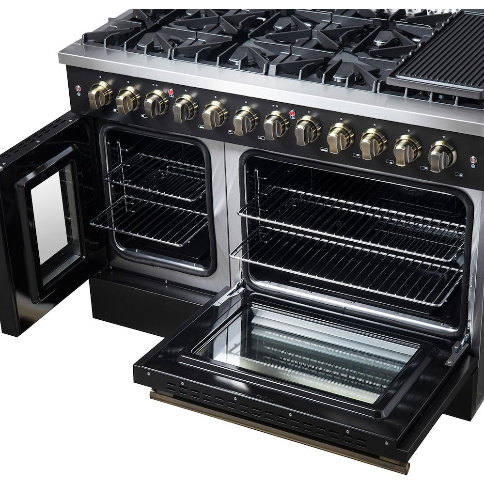 Forno Cuisinière autoportante bi énergie de 48 pouces avec technologie convection européenne véritable - Image 10