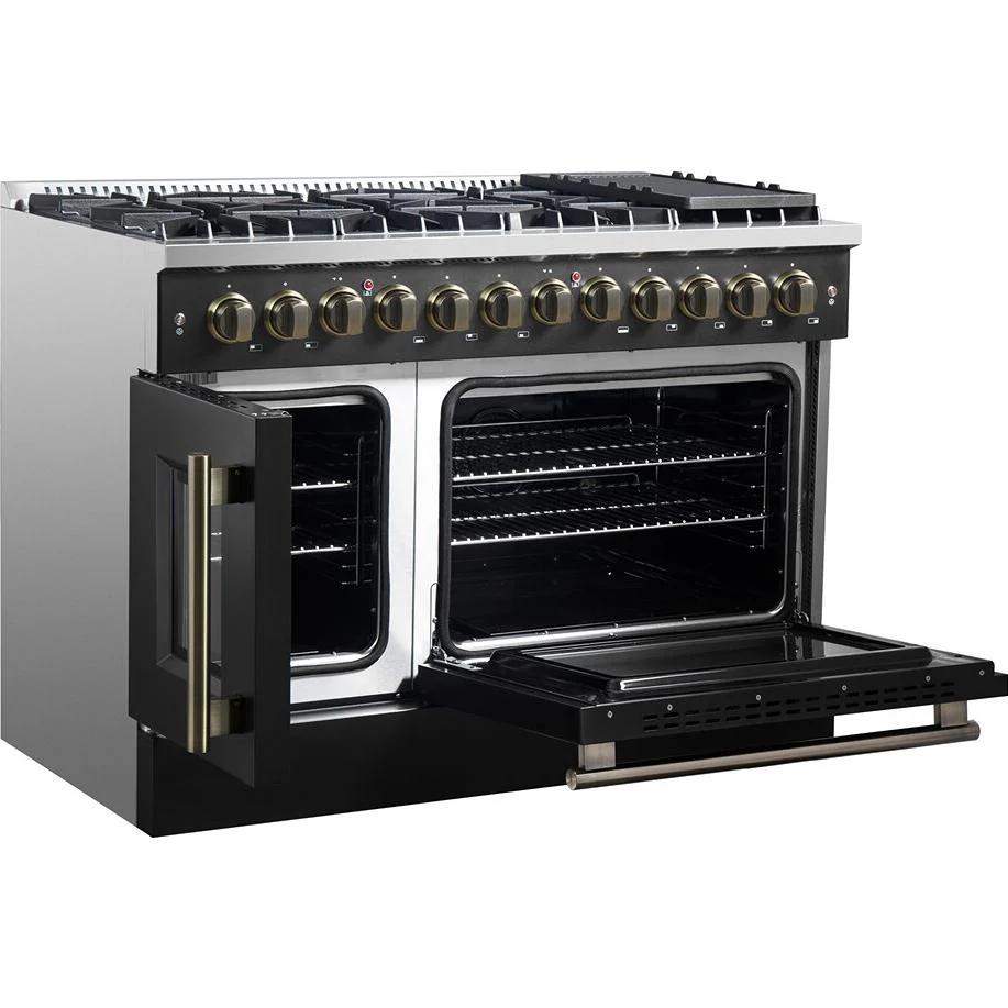 Forno Cuisinière autoportante bi énergie de 48 pouces avec technologie convection européenne véritable - Image 6