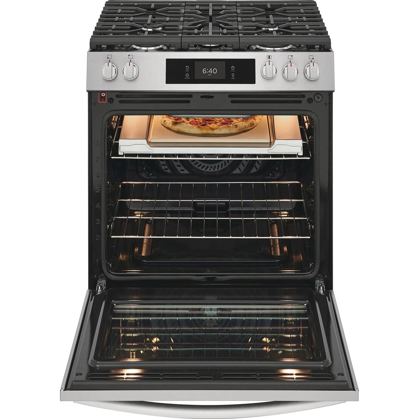 Frigidaire Gallery Cuisinière à gaz de 30 pouces avec fonction Pizza cuite sur pierre GCFG3070BF - Image 3