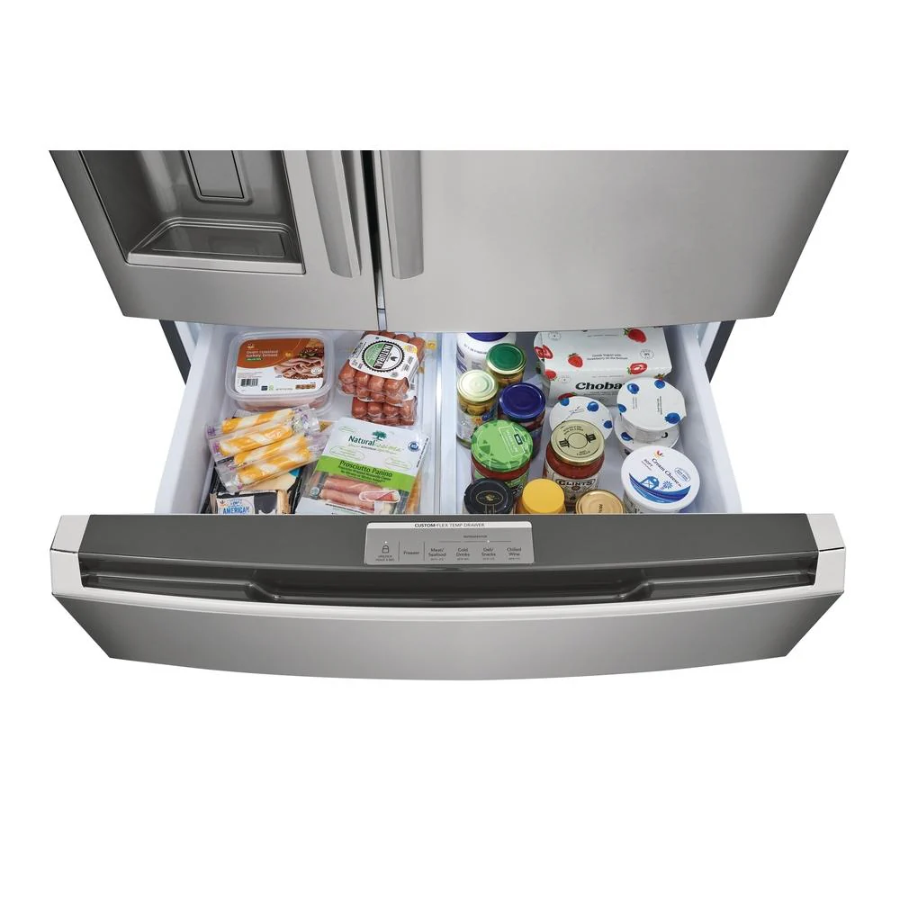 Frigidaire Gallery Réfrigérateur quatre portes avec porte à deux battants de 36 pouces, 26.3 pi. cu. avec distributeur d'eau et de glaçons externe GRMS2773AF - Image 8