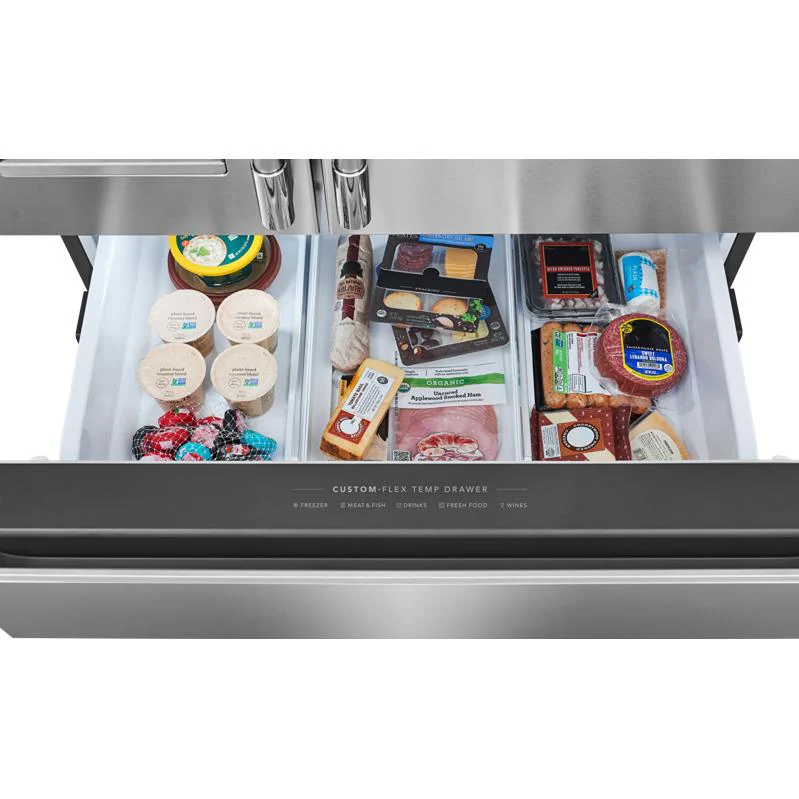 Frigidaire Professional Réfrigérateur quatre portes avec porte à deux battants à profondeur de comptoir de 36 pouces, 21 pi. cu. avec tiroir température Custom-Flex® PRMC2290BF - Image 16