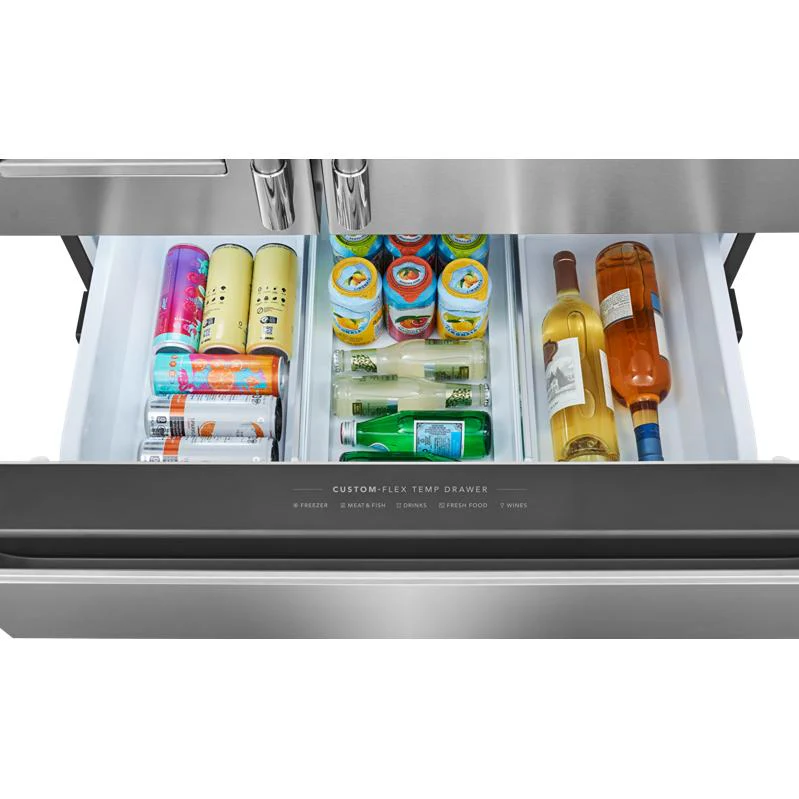 Frigidaire Professional Réfrigérateur quatre portes avec porte à deux battants à profondeur de comptoir de 36 pouces, 21 pi. cu. avec tiroir température Custom-Flex® PRMC2290BF - Image 7