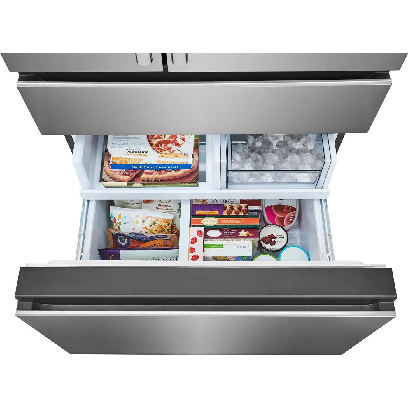 Frigidaire Professional Réfrigérateur quatre portes avec porte à deux battants autoportant de 36 pouces, 26,3 pi. cu. avec tiroir température Custom-Flex® PRMS2790BF - Image 11