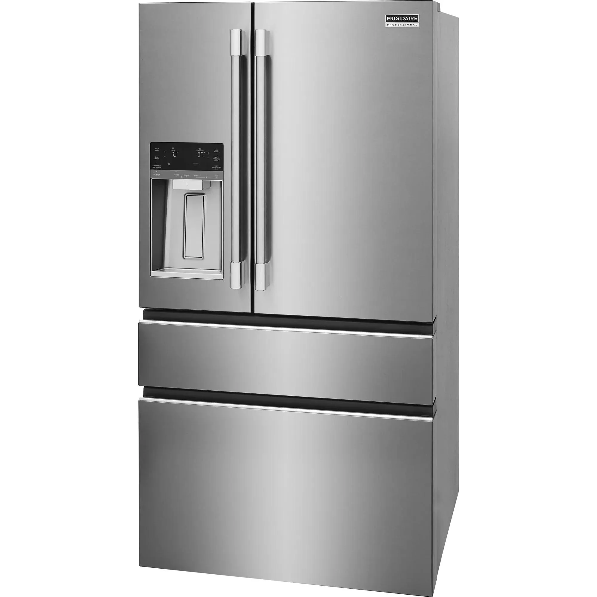 Frigidaire Professional Réfrigérateur quatre portes avec porte à deux battants autoportant de 36 pouces, 26,3 pi. cu. avec tiroir température Custom-Flex® PRMS2790BF - Image 13