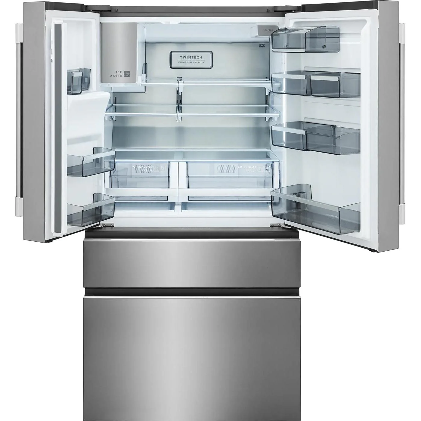 Frigidaire Professional Réfrigérateur quatre portes avec porte à deux battants autoportant de 36 pouces, 26,3 pi. cu. avec tiroir température Custom-Flex® PRMS2790BF - Image 3