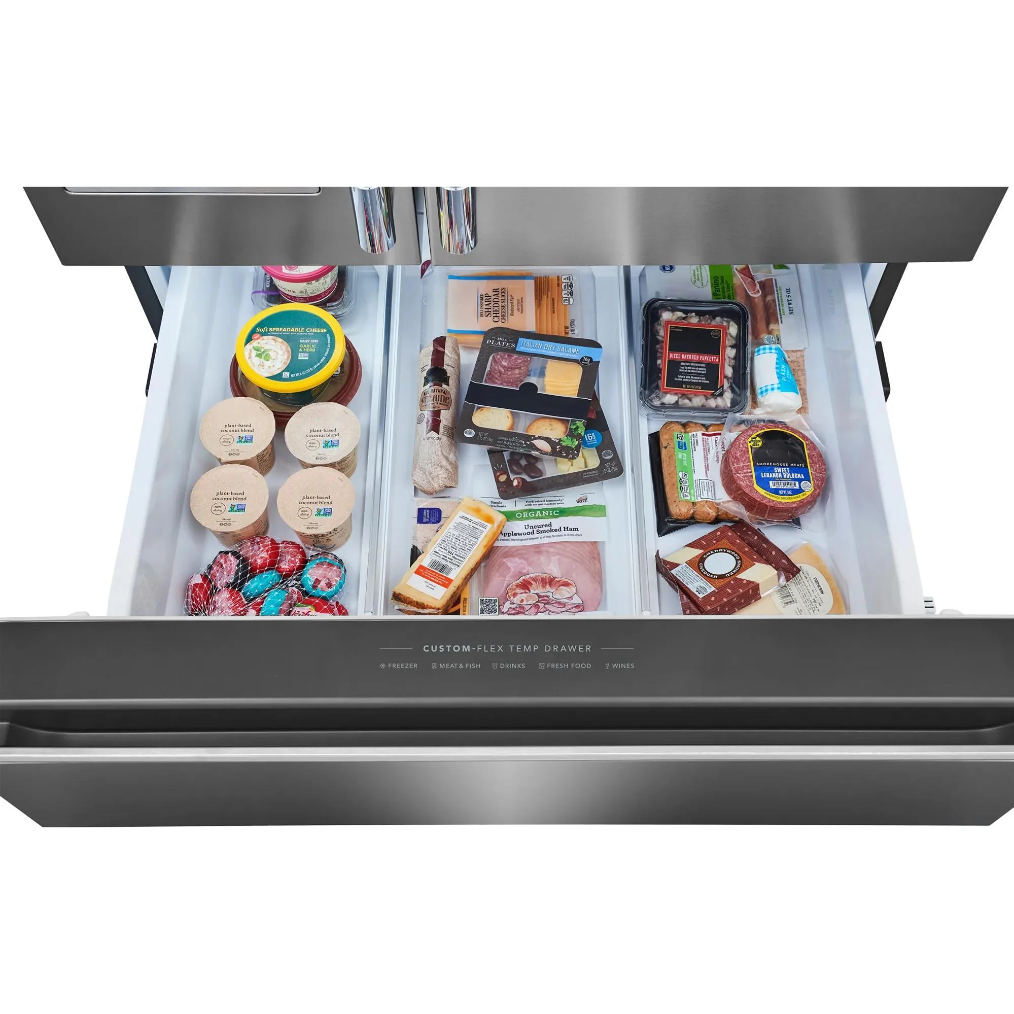 Frigidaire Professional Réfrigérateur quatre portes avec porte à deux battants autoportant de 36 pouces, 26,3 pi. cu. avec tiroir température Custom-Flex® PRMS2790BF - Image 7