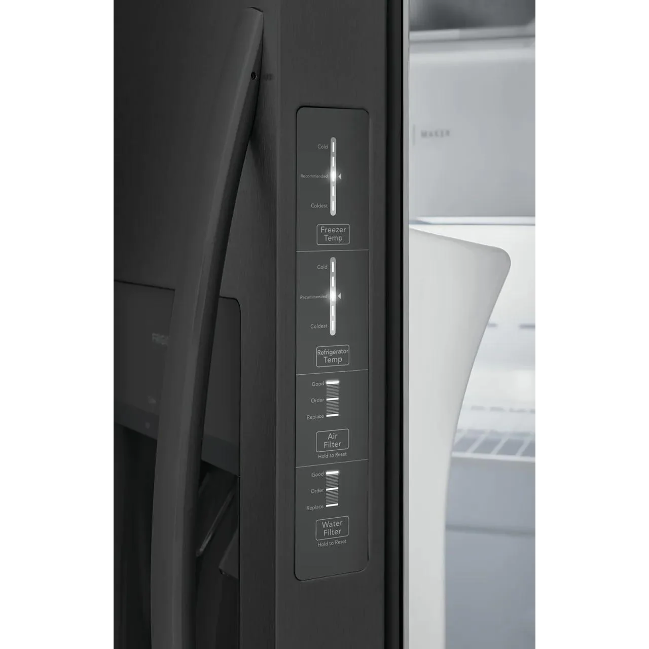 Frigidaire Réfrigérateur côte-à-côte amovible de 33 po., 22,2 pi.cu. avec système distributeur d'eau et de glaçons FRSS2323AD - Image 3