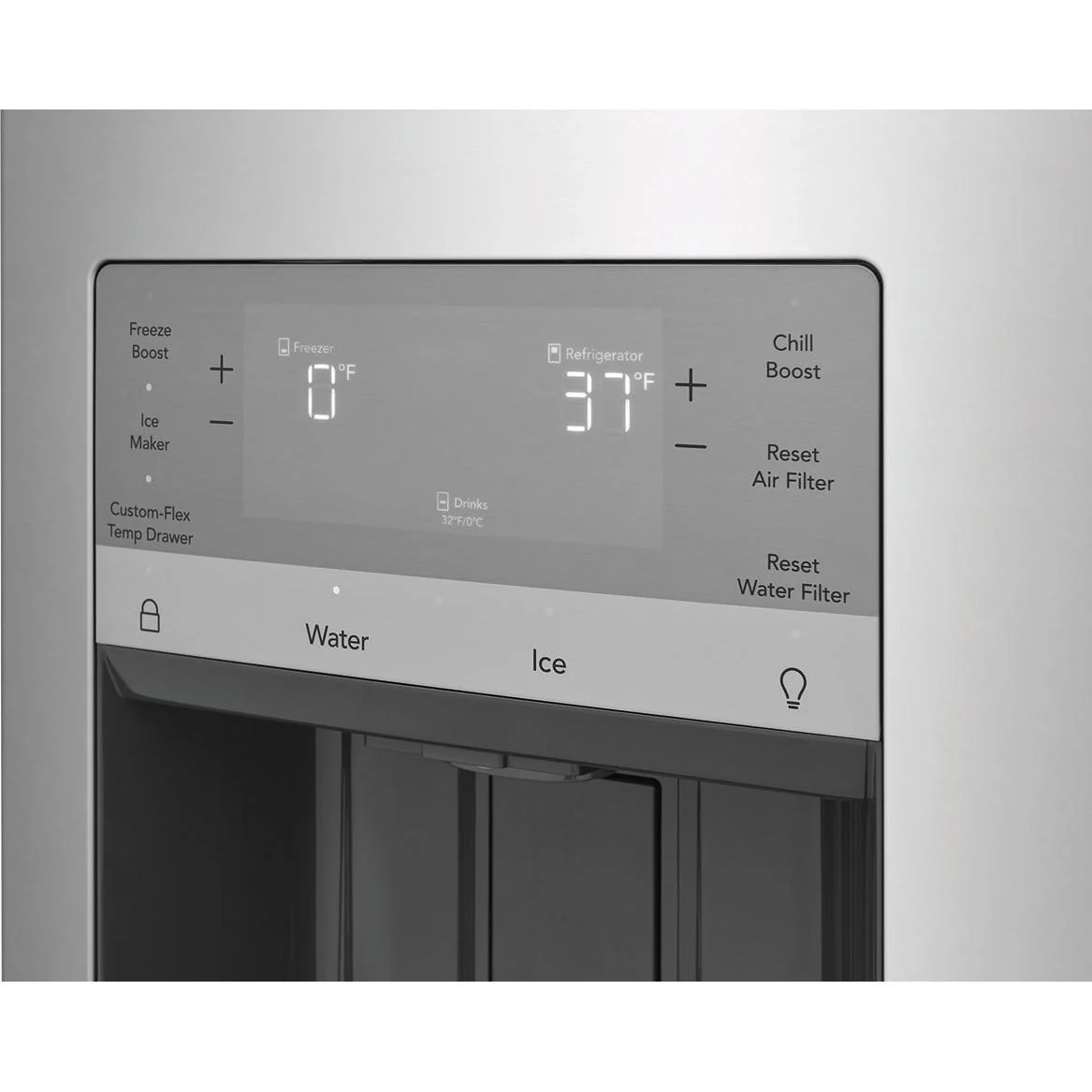 Frigidaire Réfrigérateur quatre portes avec porte à deux battants de 36 pouces, 26,3 pi. cu. avec machine à glaçons et eau externe FRMS2733AV - Image 4