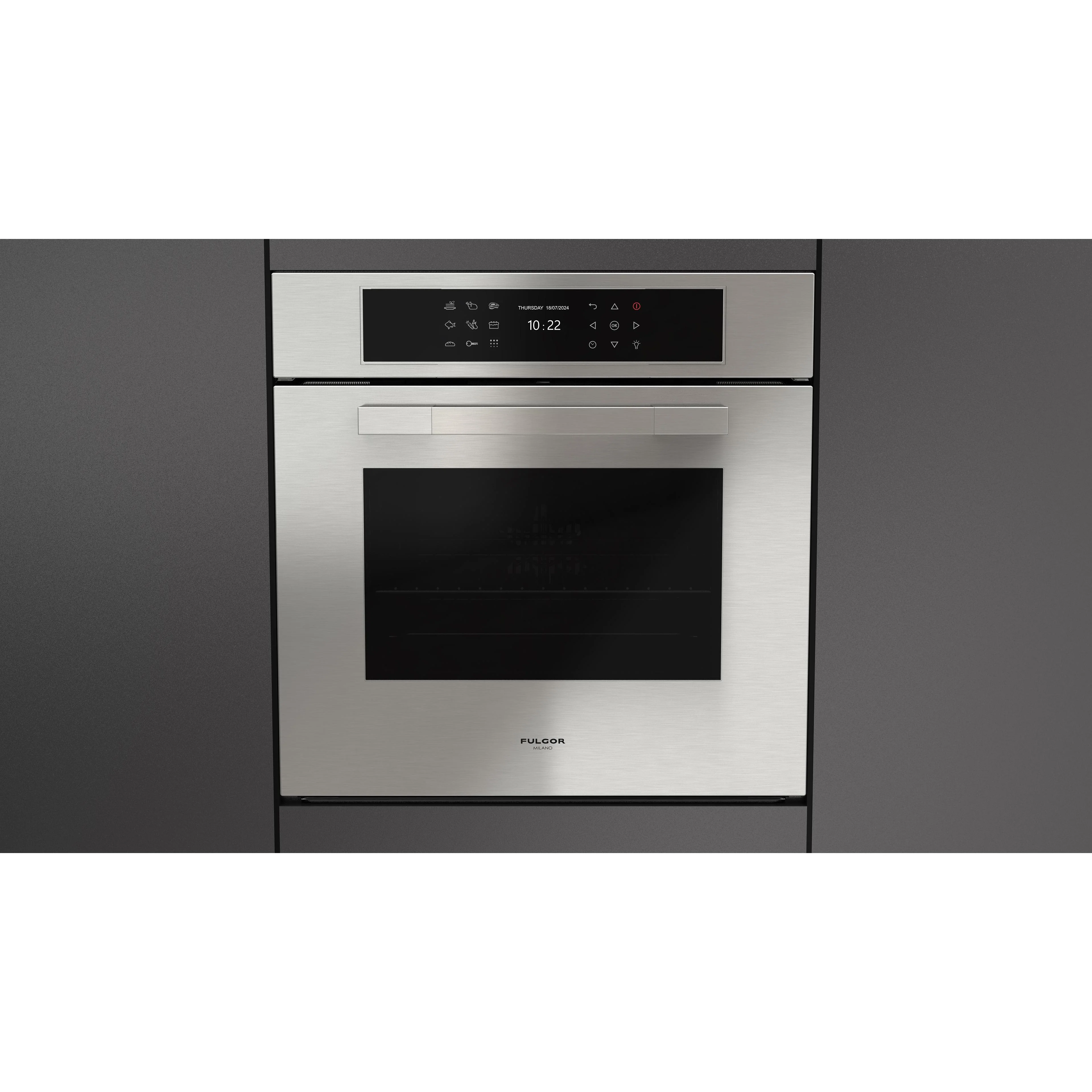 Fulgor Milano Four mural simple encastré de 24 pouces, 2,36 pi. cu. avec technologie convection véritable F7MSP24S1 - Image 2