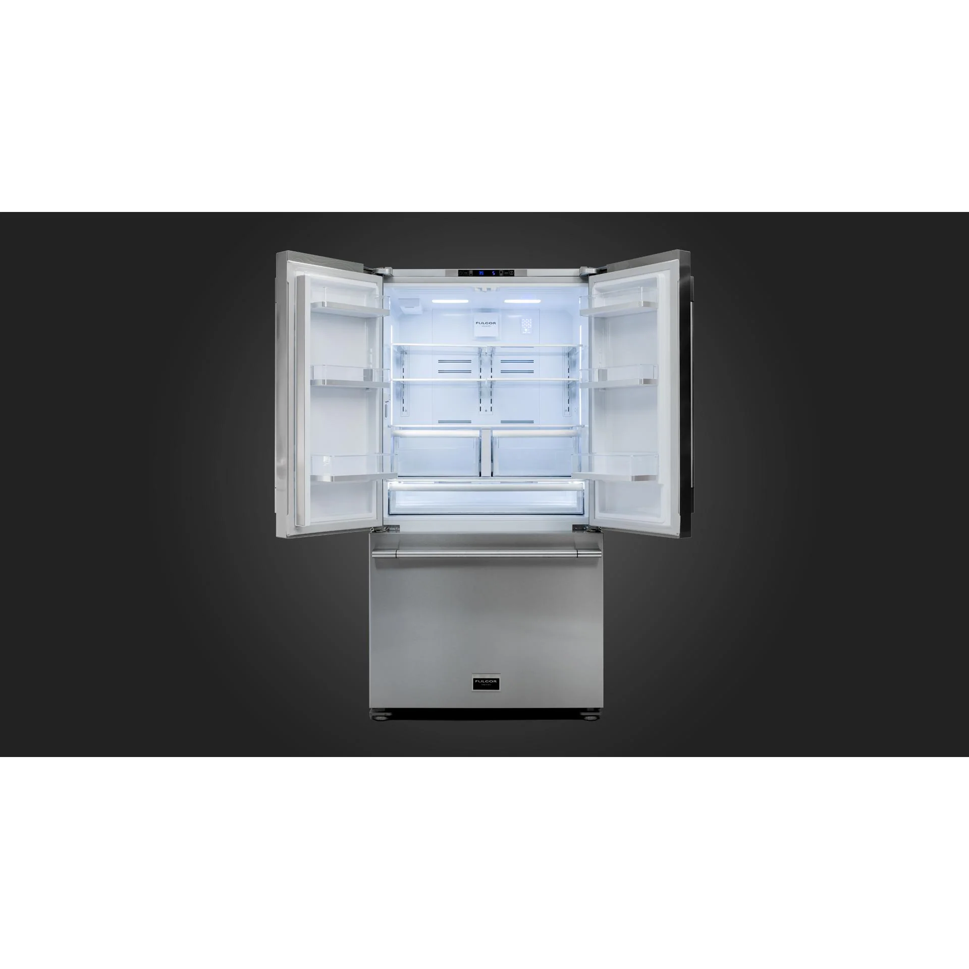 Fulgor Milano Réfrigérateur trois portes avec porte à deux battants à profondeur de comptoir de 36 po., 19,86 pi.cu. avec distributeur d'eau interne F6FBM36S2 - Image 3