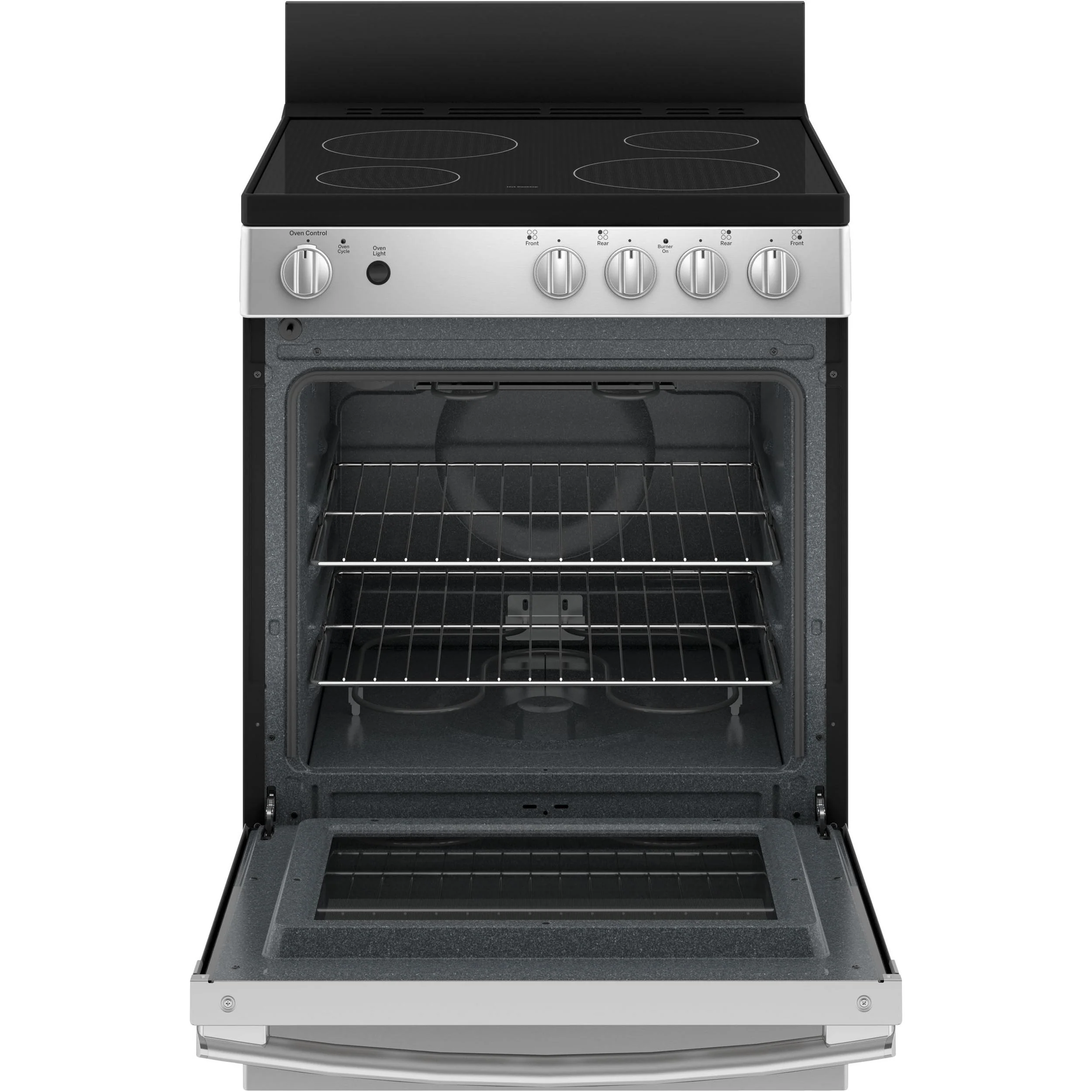 GE Cuisinière amovible électrique de 24 po avec dosseret détachable JCAS640RMSS - Image 2