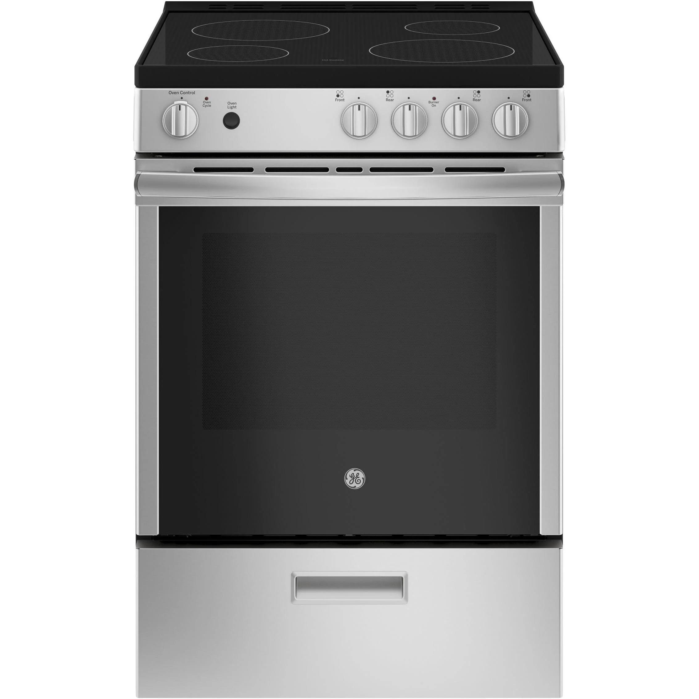 GE Cuisinière amovible électrique de 24 po avec dosseret détachable JCAS640RMSS - Image 3