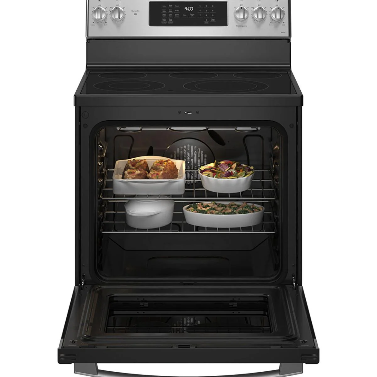 GE Profile Cuisinière autoportante électrique de 30 pouces avec technologie convection véritable PCB900YVFS - Image 2