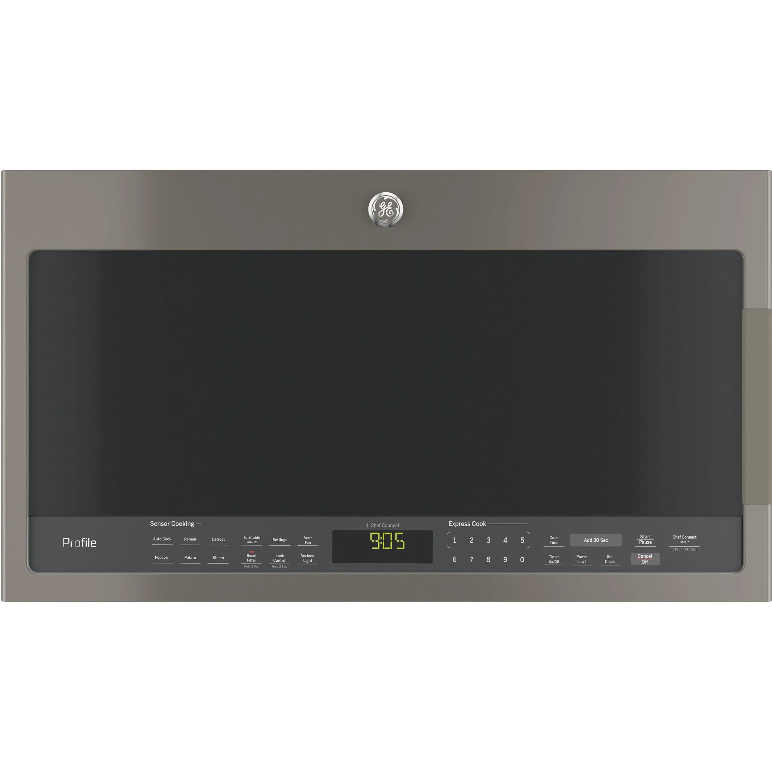 GE Profile Four à micro-ondes à hotte intégrée de 30 po, 2,1 pi cu avec Chef Connect PVM2188SLJC