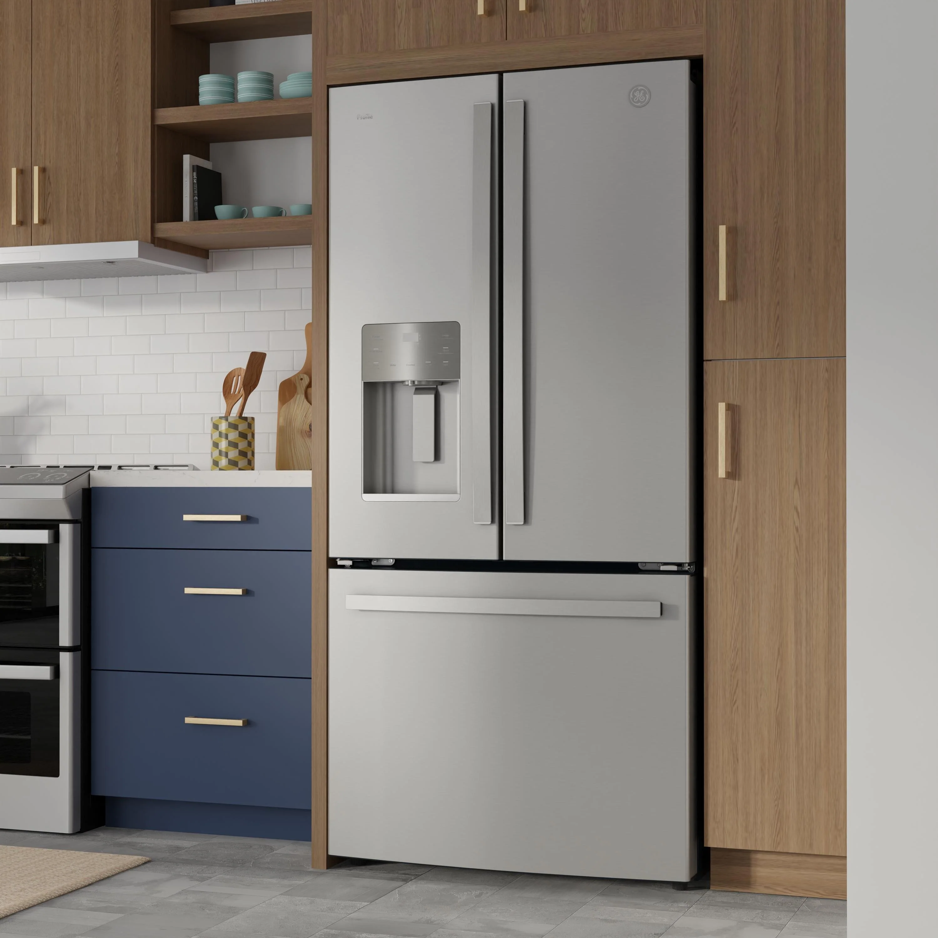 GE Profile Réfrigérateur trois portes avec porte à deux battants de 33 po, 17,5 pi cu avec technologie FrosGuard™ PYE18HYRCFS - Image 12