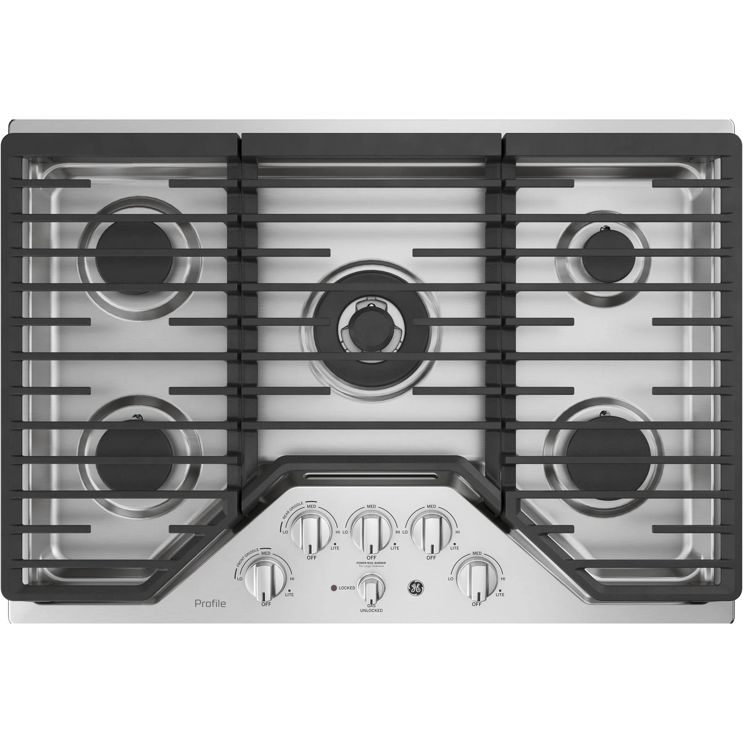 GE Profile Table de cuisson encastrée à gaz de 30 po PGP9030SLSS