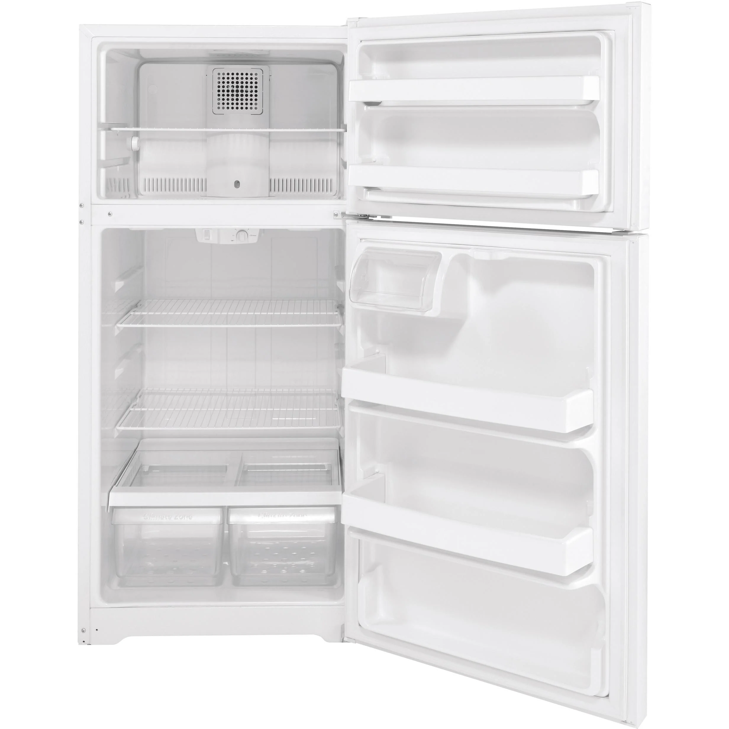 GE Réfrigérateur à congélateur supérieur amovible de 28 po., 15,6 pi.cu. avec ClimateKeeper™ GTE16DTNRWW - Image 2