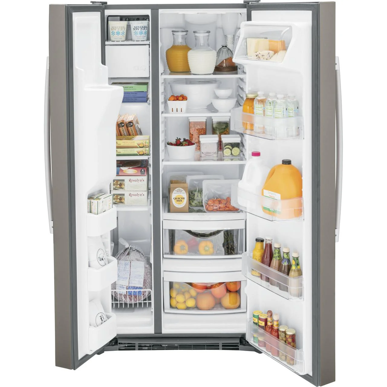 GE Réfrigérateur cÎte à cÎte de 33 pouces, 23 pi cu avec distributeur d'eau et de glace GSS23GMPES - Image 3