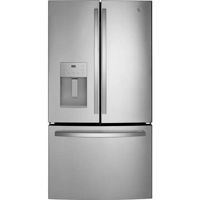 GE Réfrigérateur portes françaises 3-portes amovible de 36 po, 25,6 pi cu avec systÚme Multiflow Air GFE26JYMFS